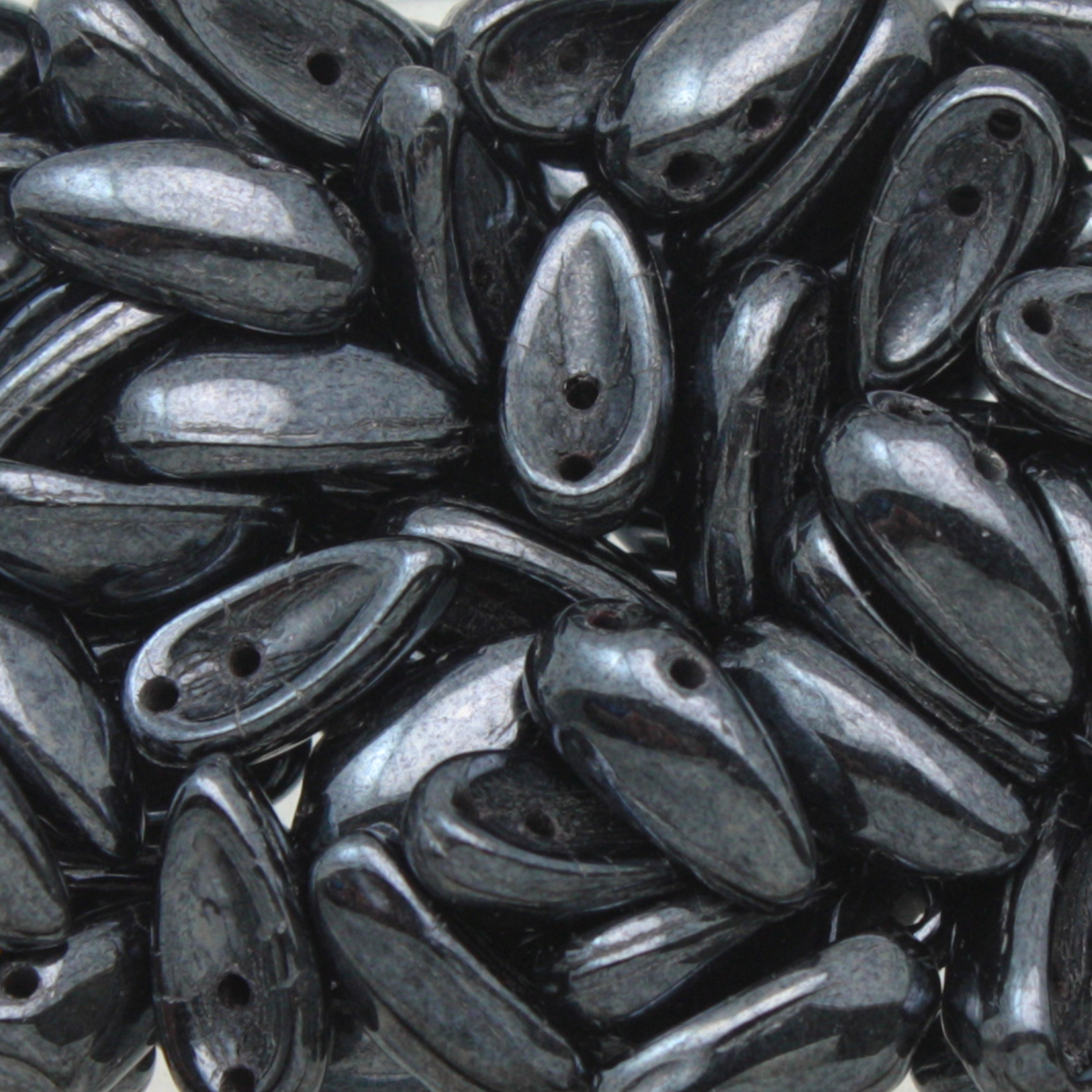 chilli glasperlen hematite 11x4mm | 50st
