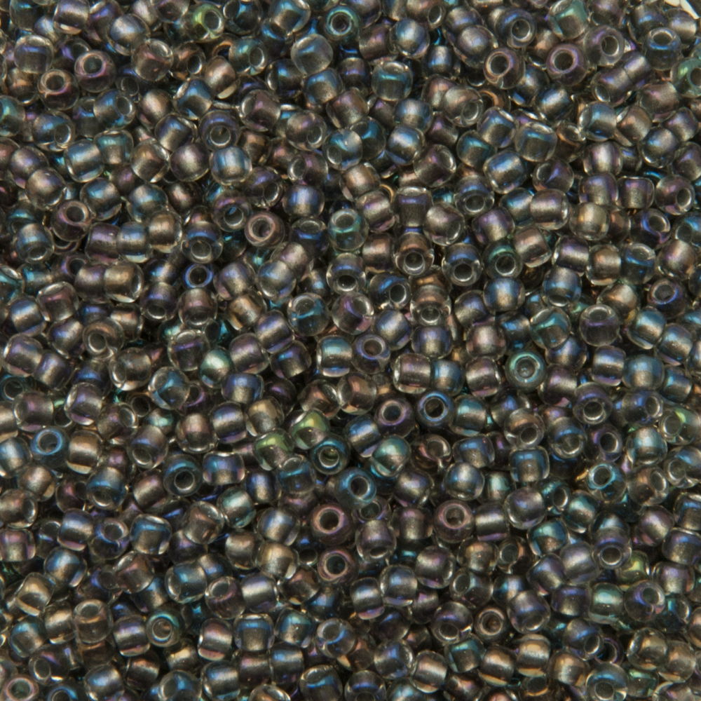 rocaille toho seed beads 11/0 inside color gold luster crystal/opaque grey (266) | 10gr