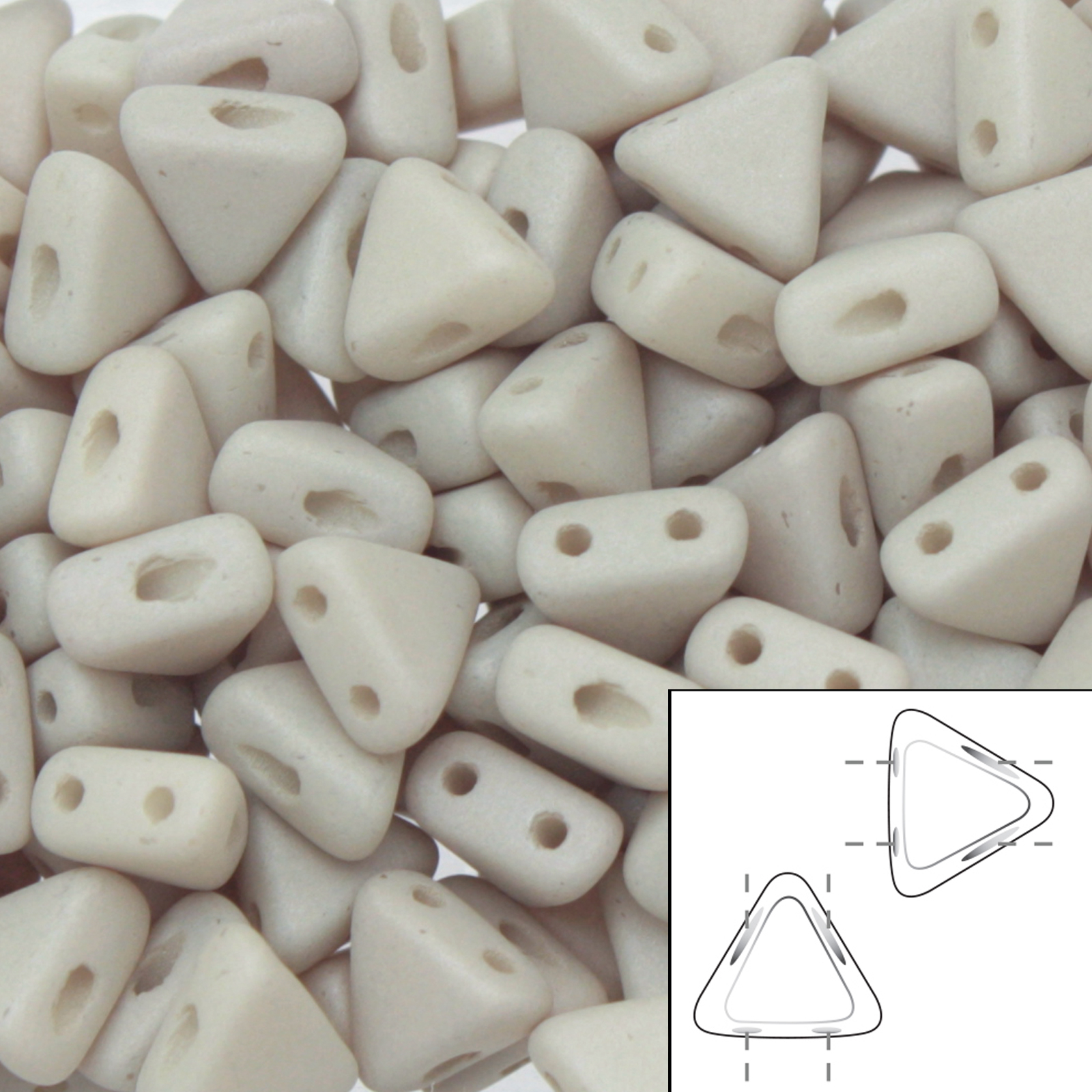 kheops par puca glasperlen - silk matte beige - 6mm | 10gr