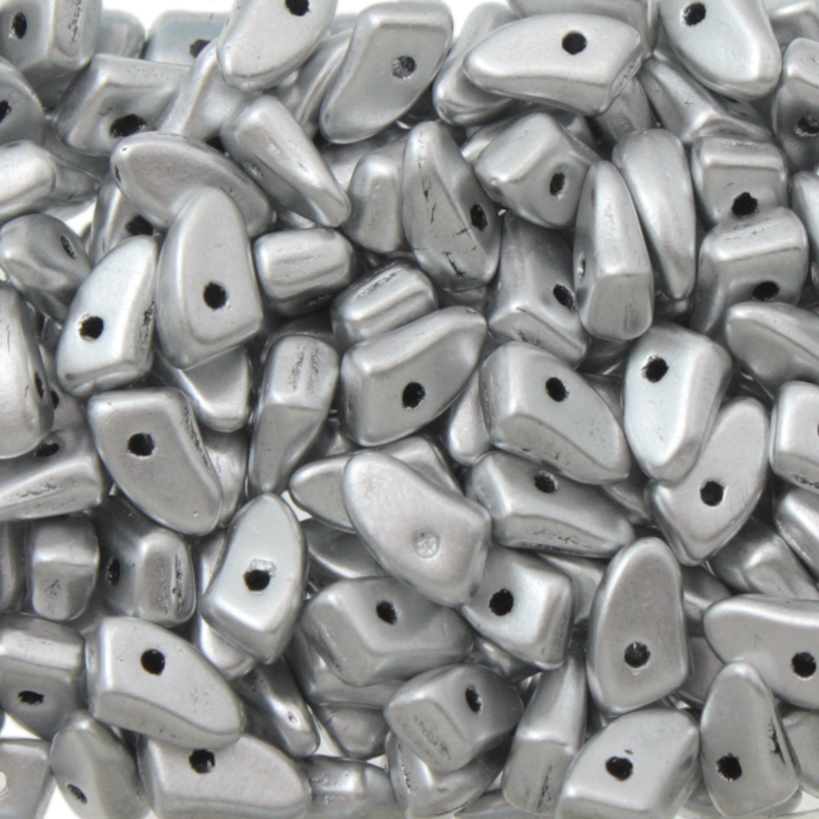 prong glasperlen - silver - 6x3mm | 5gr