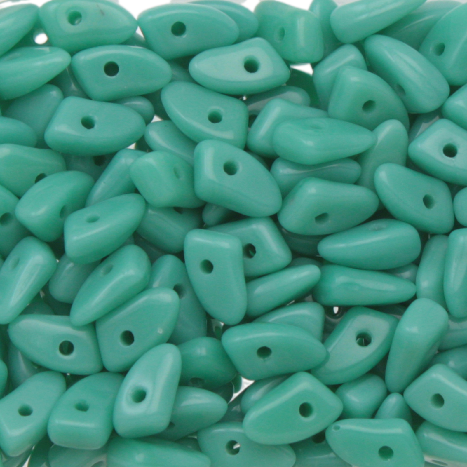 prong glasperlen - opaque turquoise - 6x3mm | 5gr