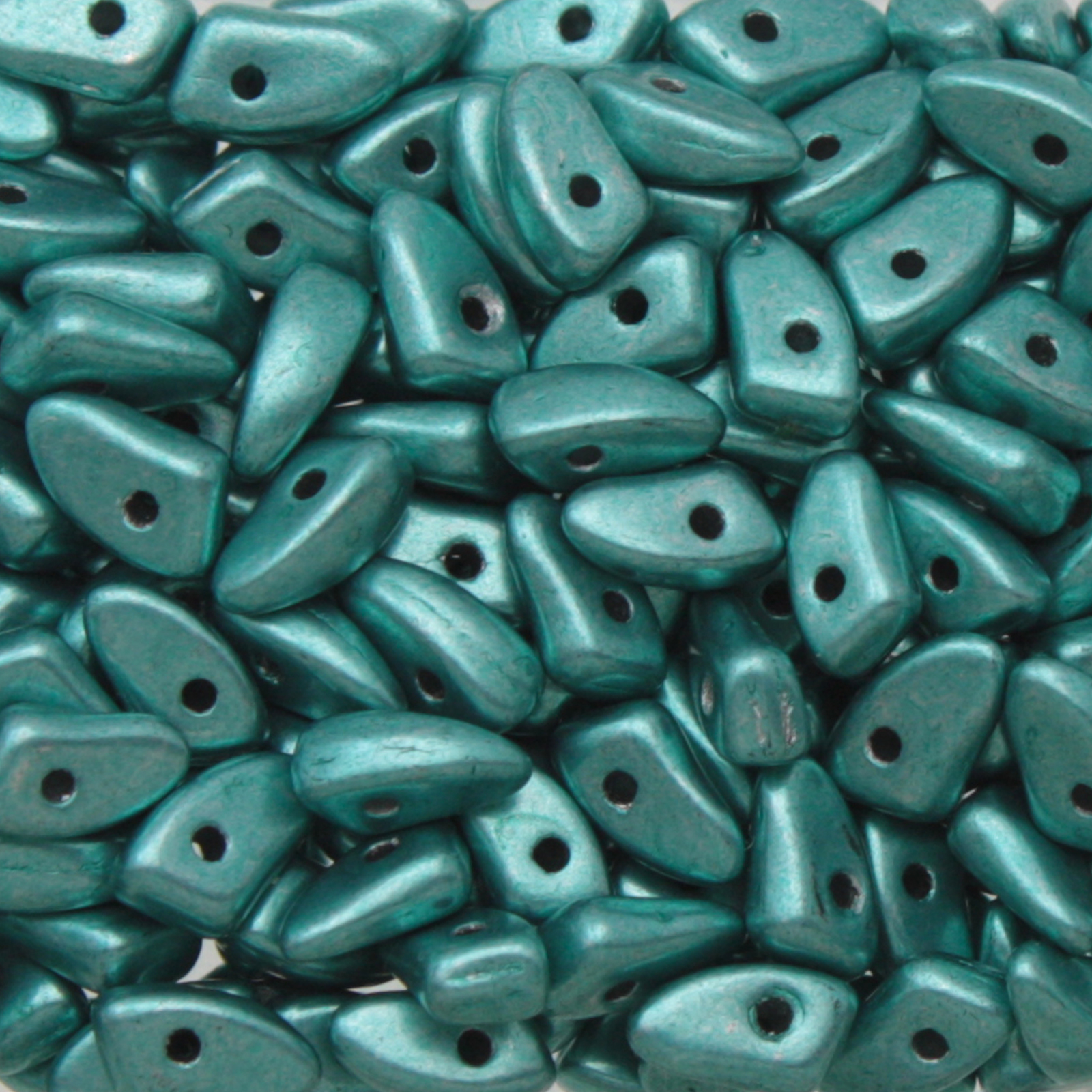 czech glass prong beads - satured metallic island paradise - 6x3mm | 5gr