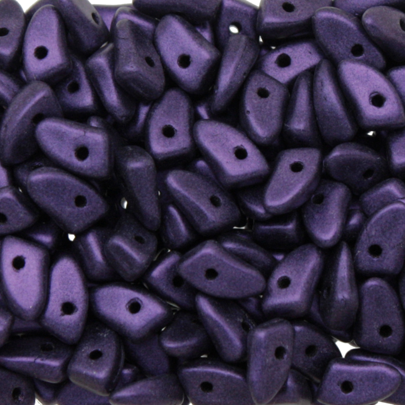prong glasperlen - metallic suede purple - 6x3mm | 5gr