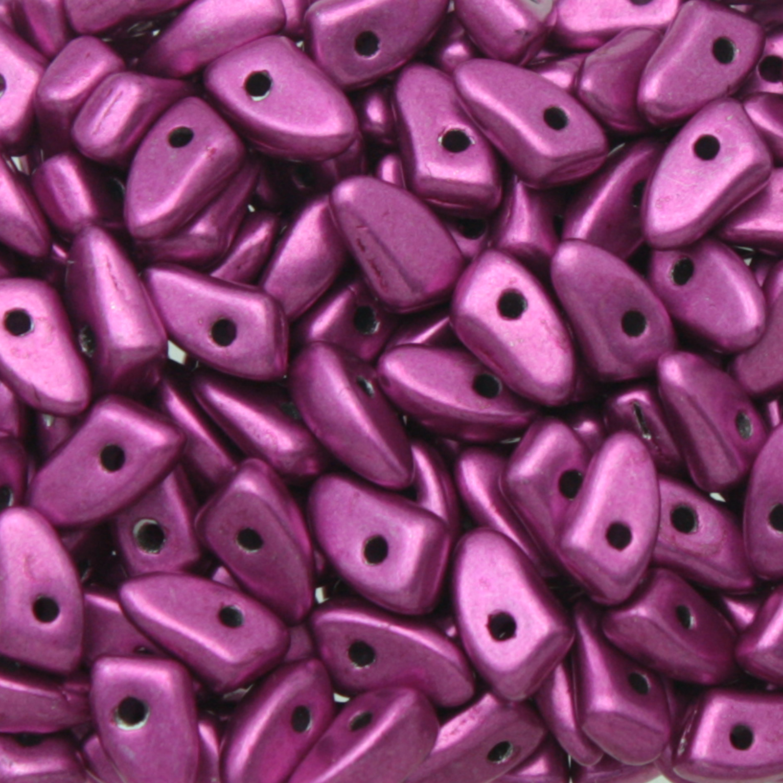 czech glass prong beads - satured metallic pink yarrow - 6x3mm | 5gr