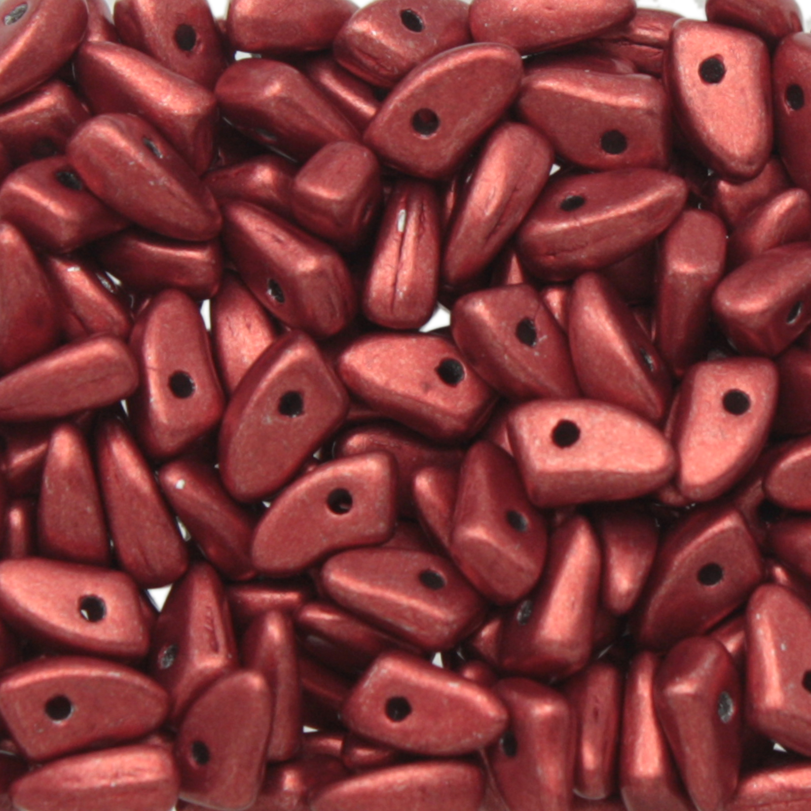 prong glasperlen - satured metallic aurora red - 6x3mm | 5gr