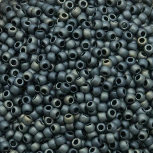 rocaille toho seed beads 11/0 - matte color gun metal (612) | 10gr