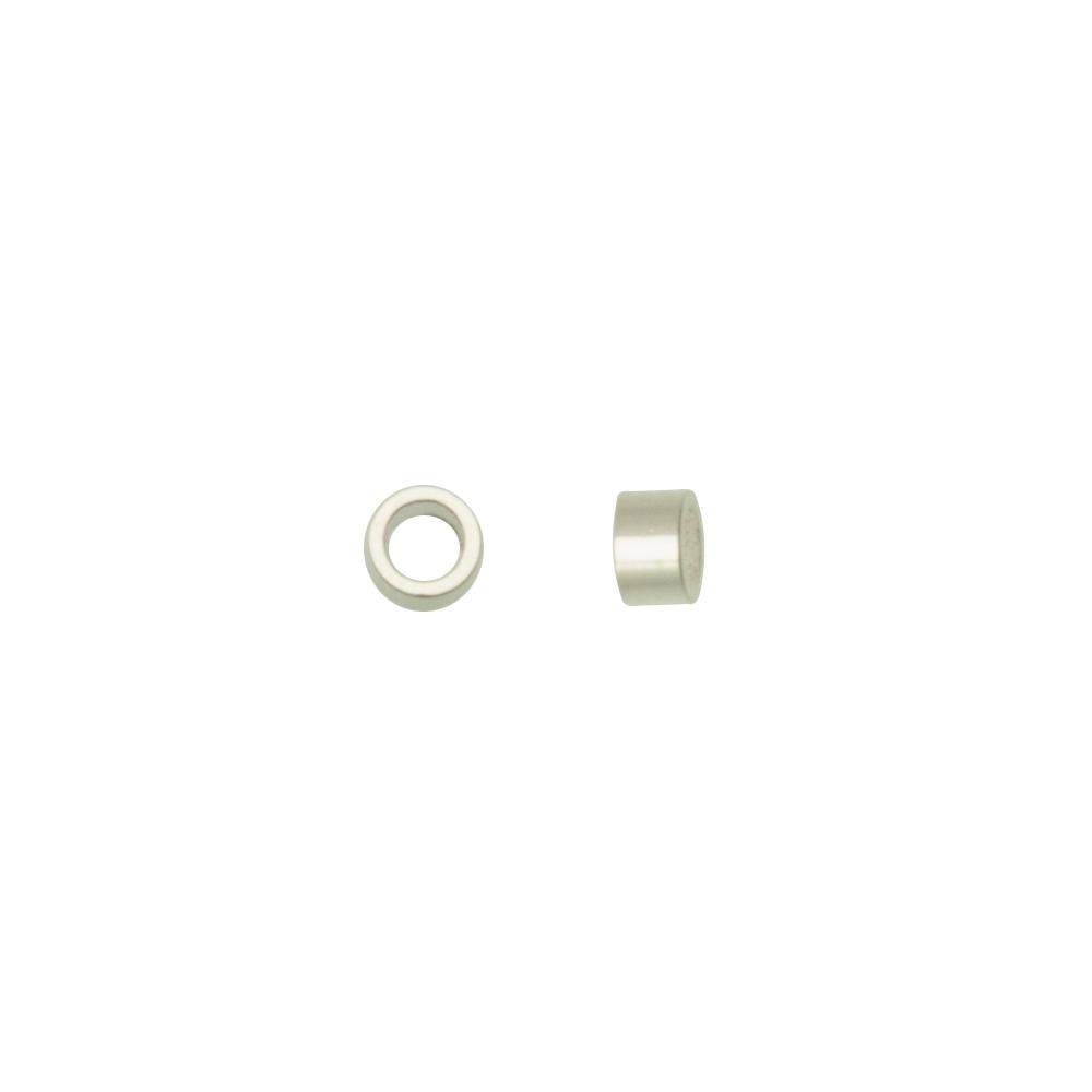 silver plated crimp tubes 2,5x1,5mm | 100pc