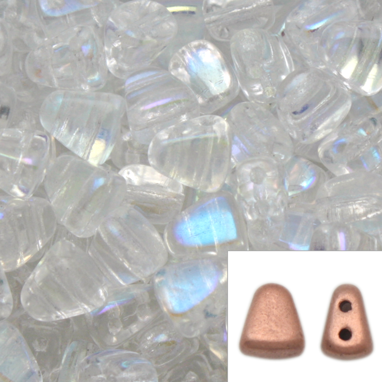 nib-bit glasperlen crystal ab 6x5mm | 10gr
