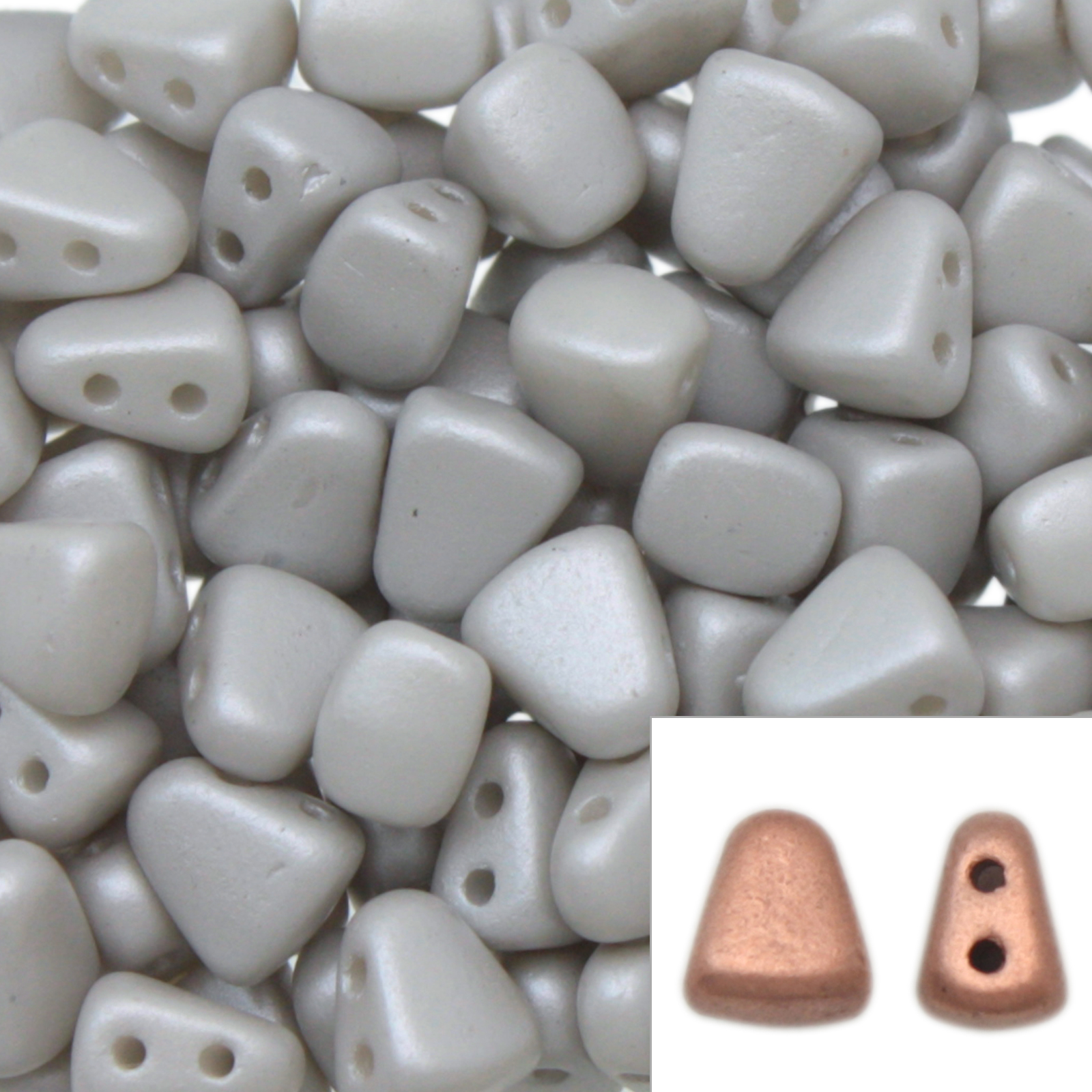 nib-bit glasperlen grey pearl 6x5mm | 10gr