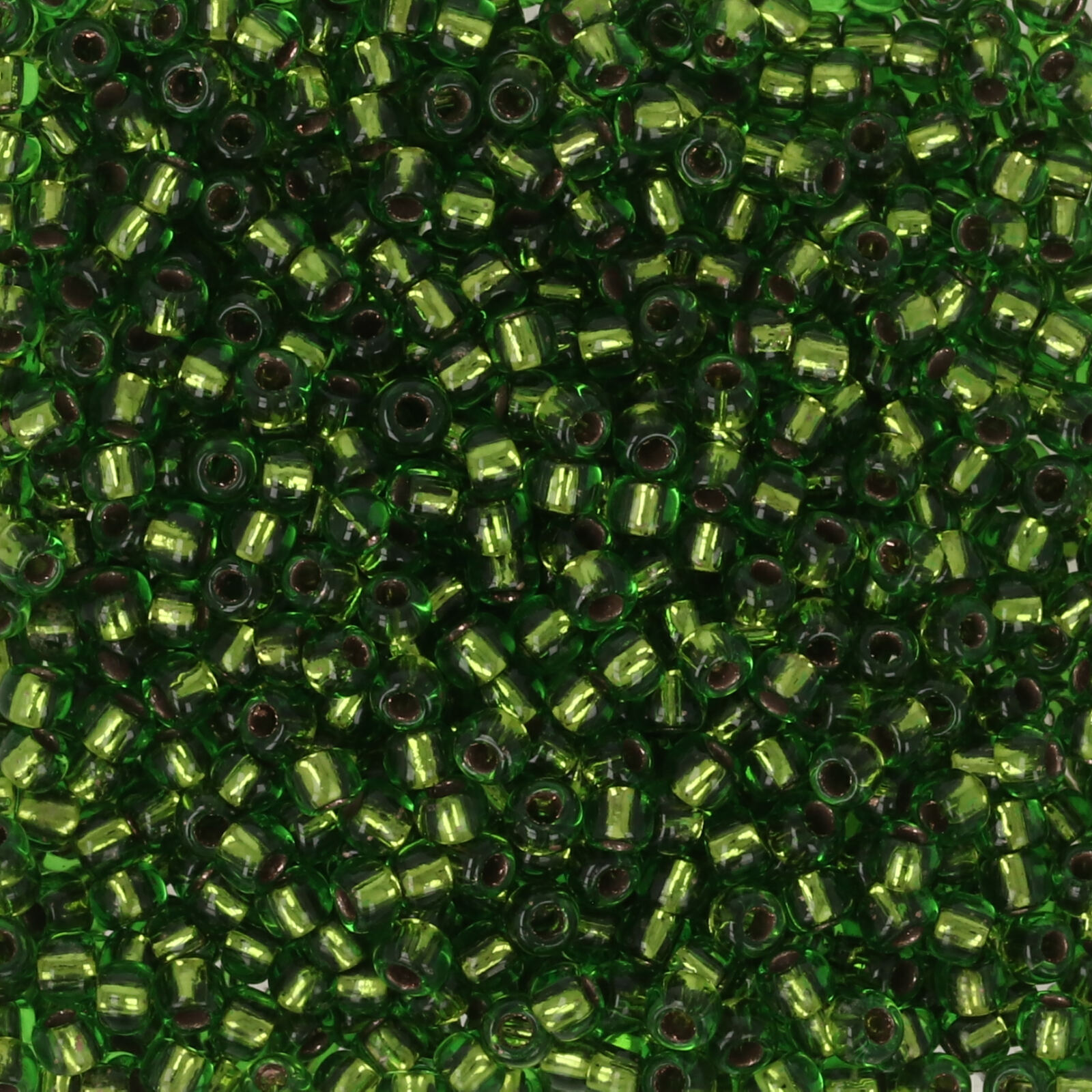 saatperlen toho 11/0 copper-lined light peridot (742) | 10gr