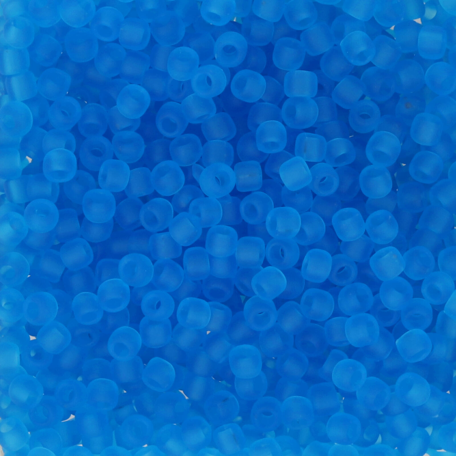 rocaille toho seed beads 11/0 - transparent frosted dark aquamarine (3cf) | 10gr