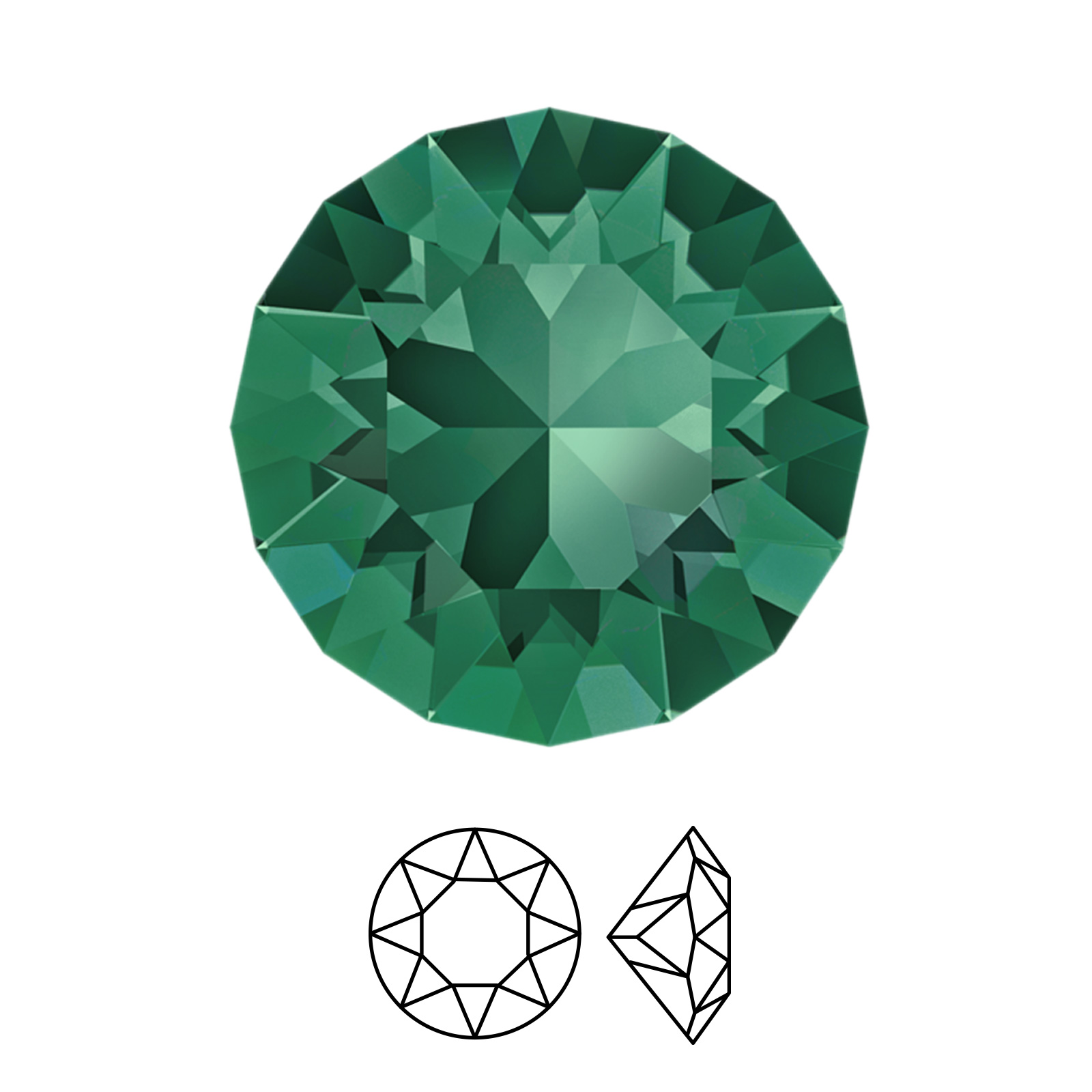 chaton (1088) emerald ss39 (8,16-8,41mm) | 4pc