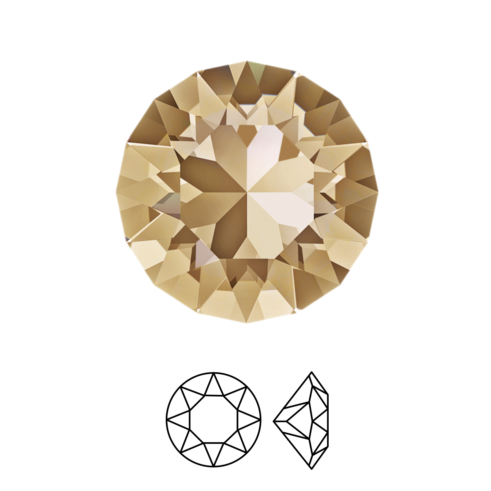 chaton (1088) crystal golden shadow ss29 (6,14-6,32mm) | 10st