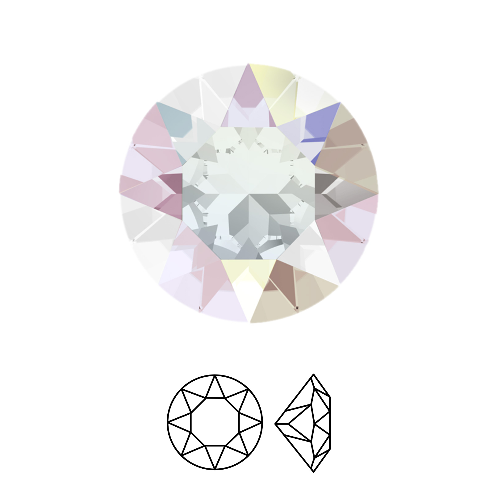 chaton (1088) crystal ab ss29 (6,14-6,32mm) | 10pc