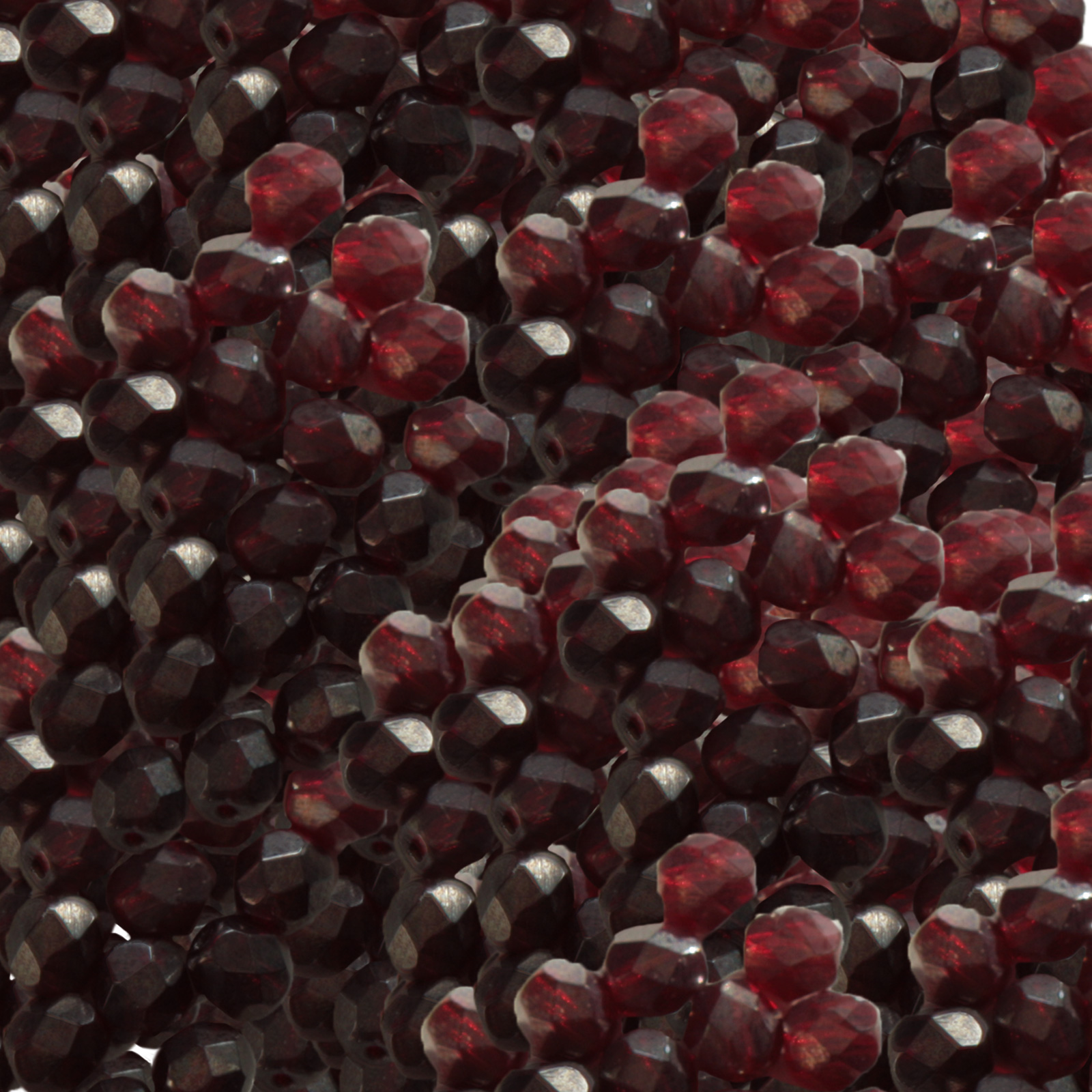 böhmische glasschliffperlen luster garnet/topaz 4mm | 50st