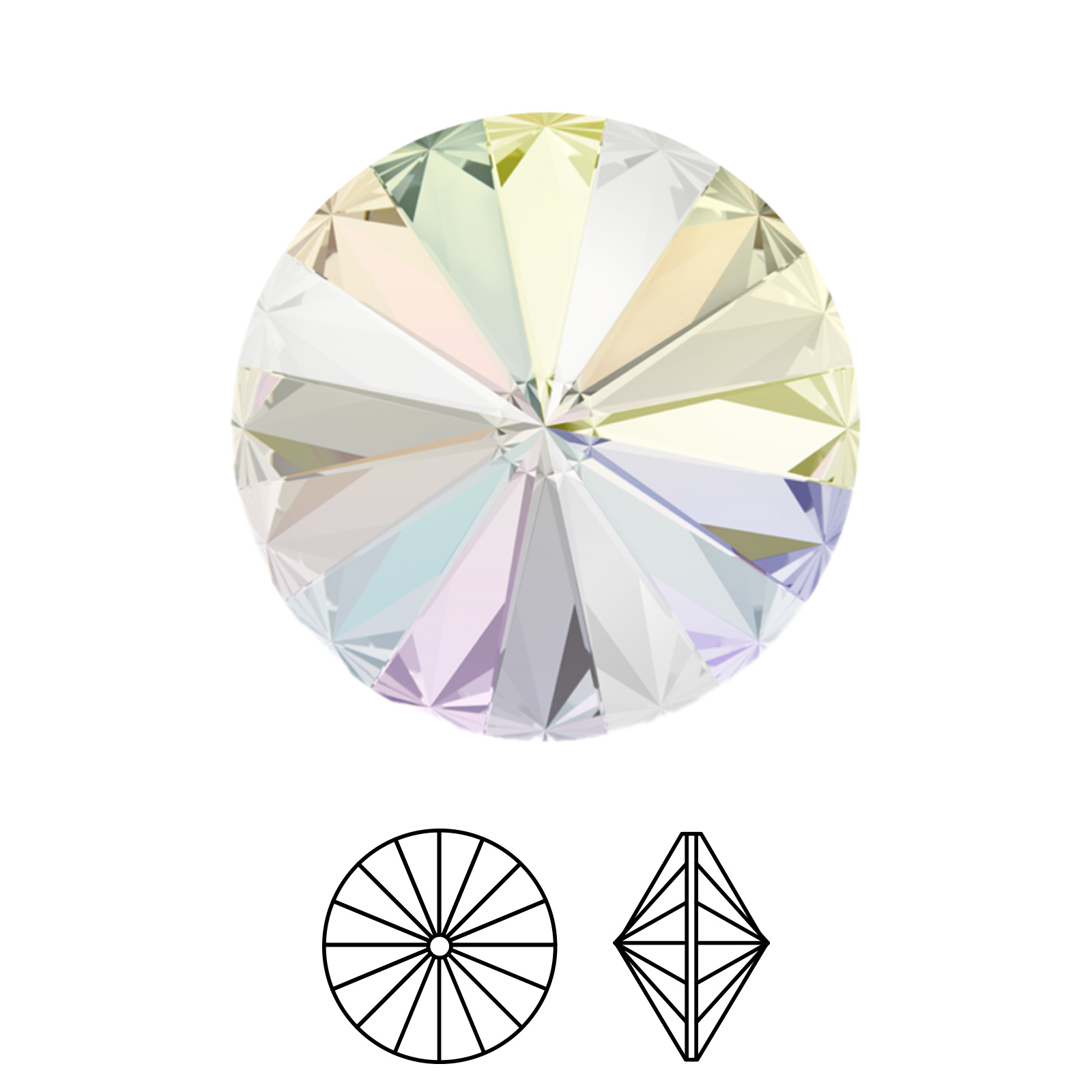 rivoli (1122) crystal ab 16mm | 1pc