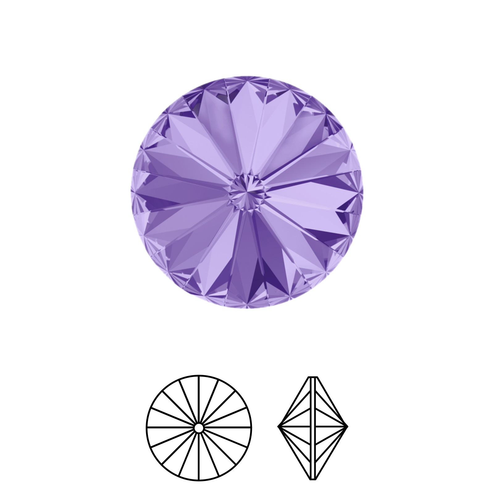 rivoli (1122) tanzanite 12mm | 2pc