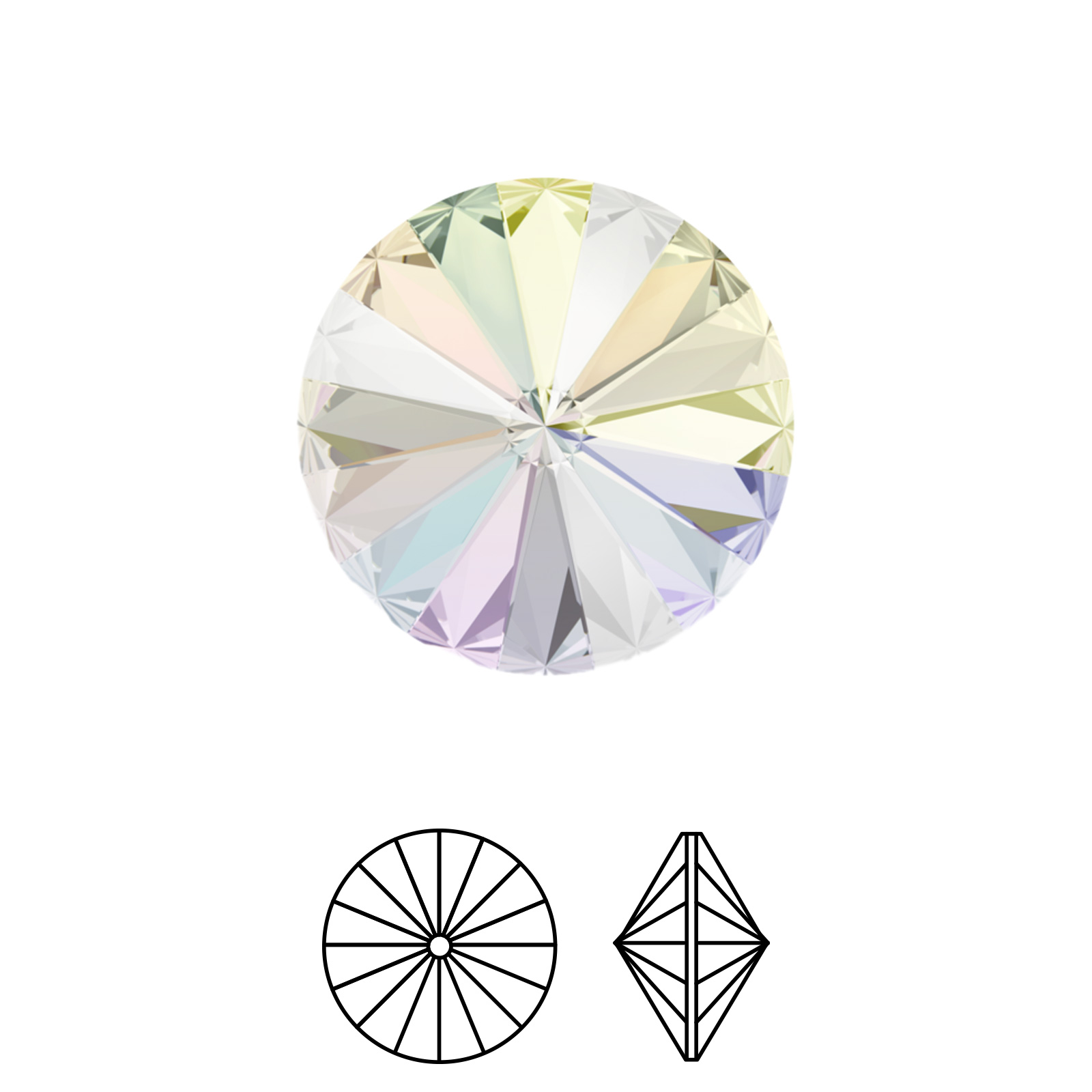 rivoli (1122) crystal ab 12mm | 2pc