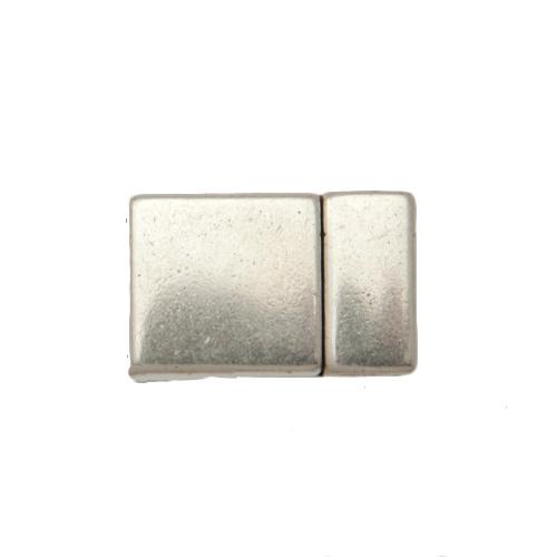 antique silver plated magnetic clasp 21x13mm (width 10mm) | 1pc
