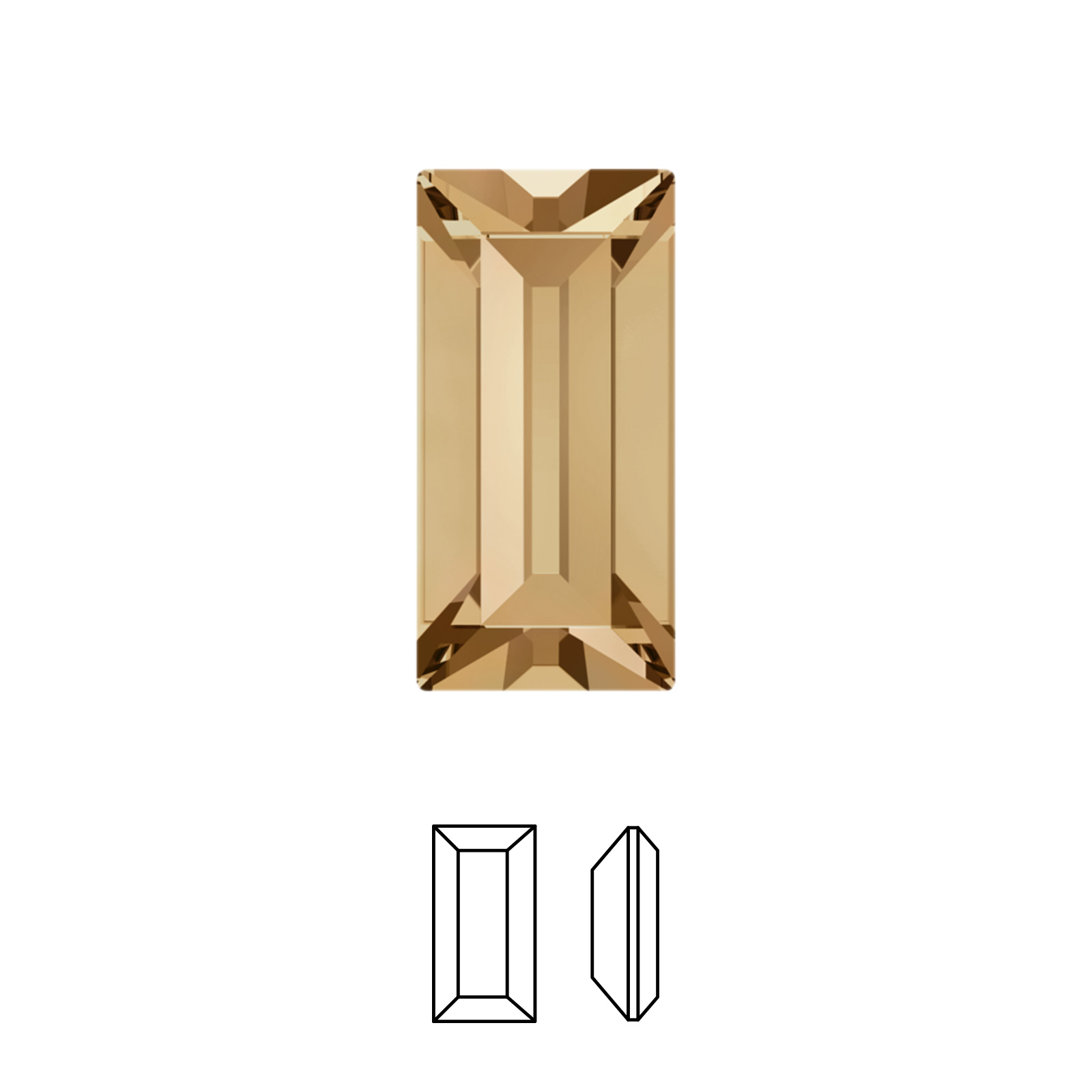 baguette (4501) crystal golden shadow 7x3mm | 4st