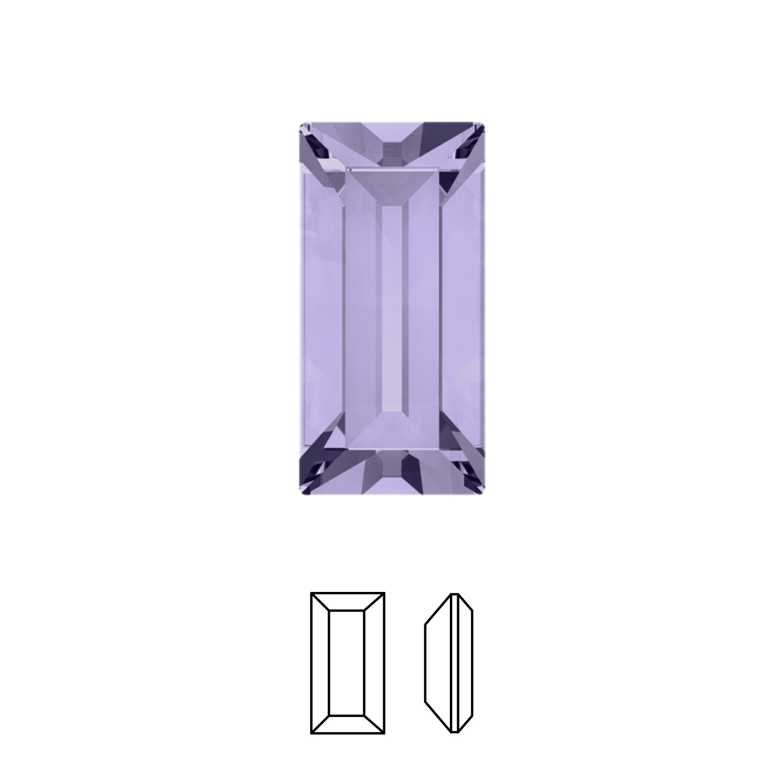 baguette (4501) violet 7x3mm | 4st