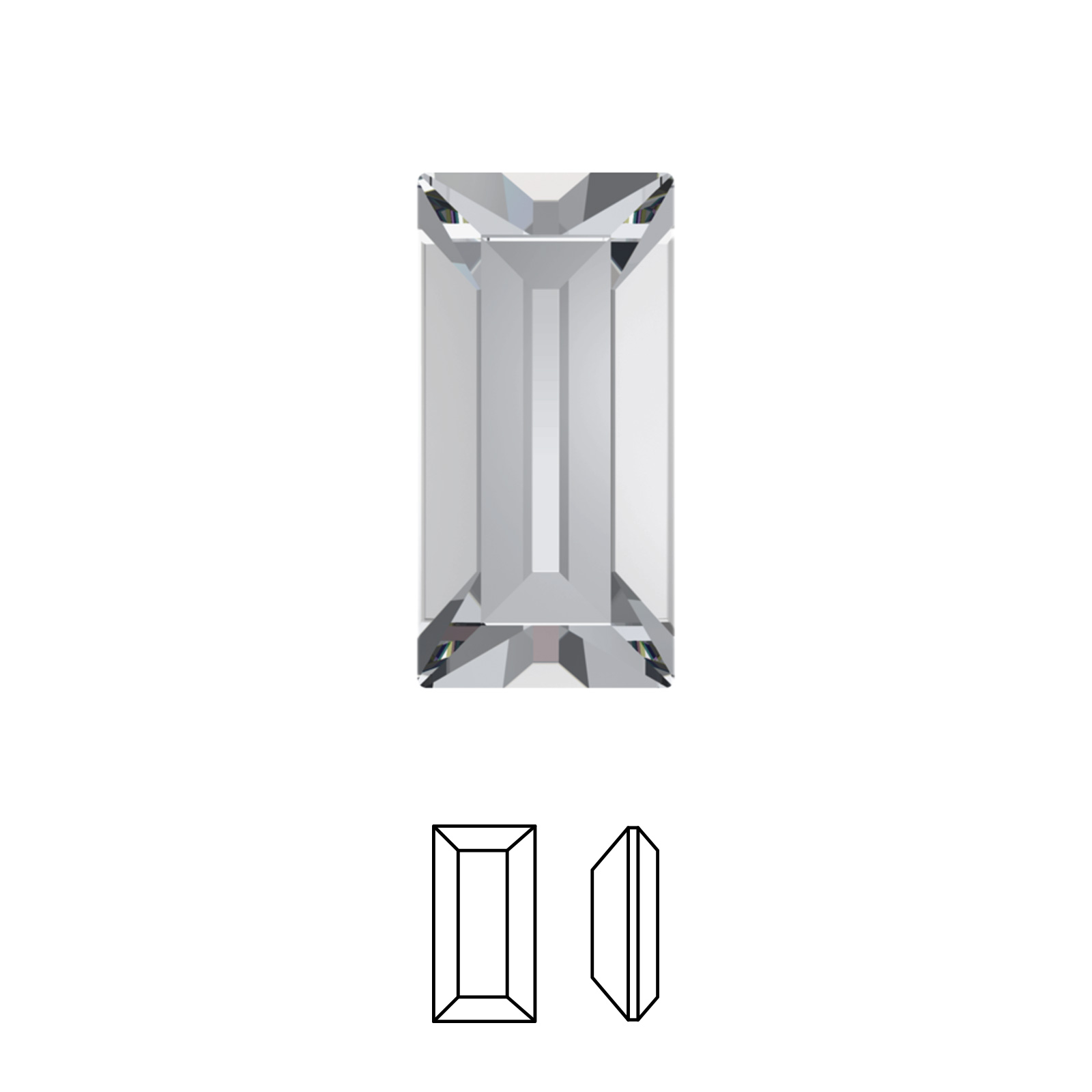 baguette fancy stone (4501) crystal 7x3mm | 4pc
