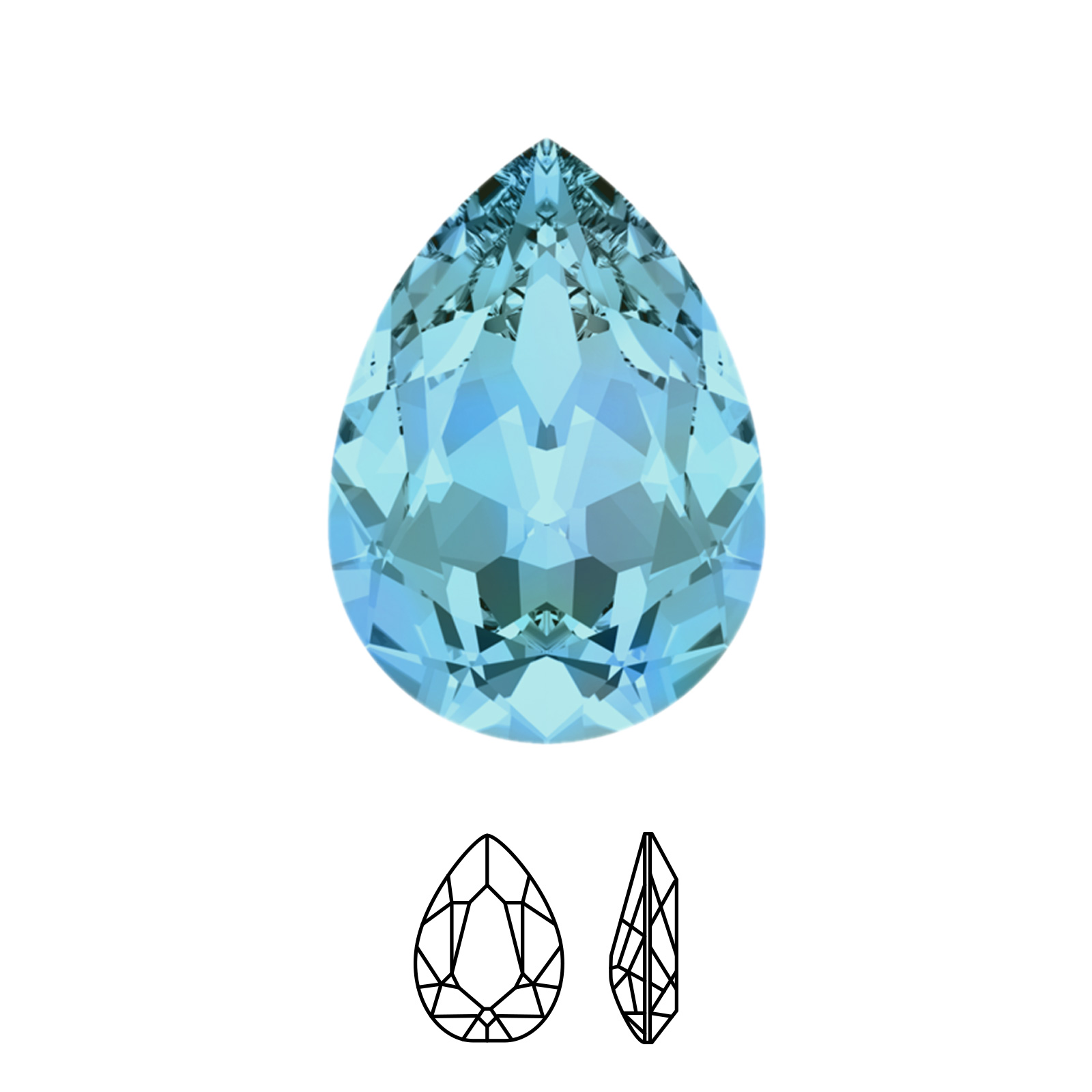 birne (4320) aquamarine 18x13mm | 1st