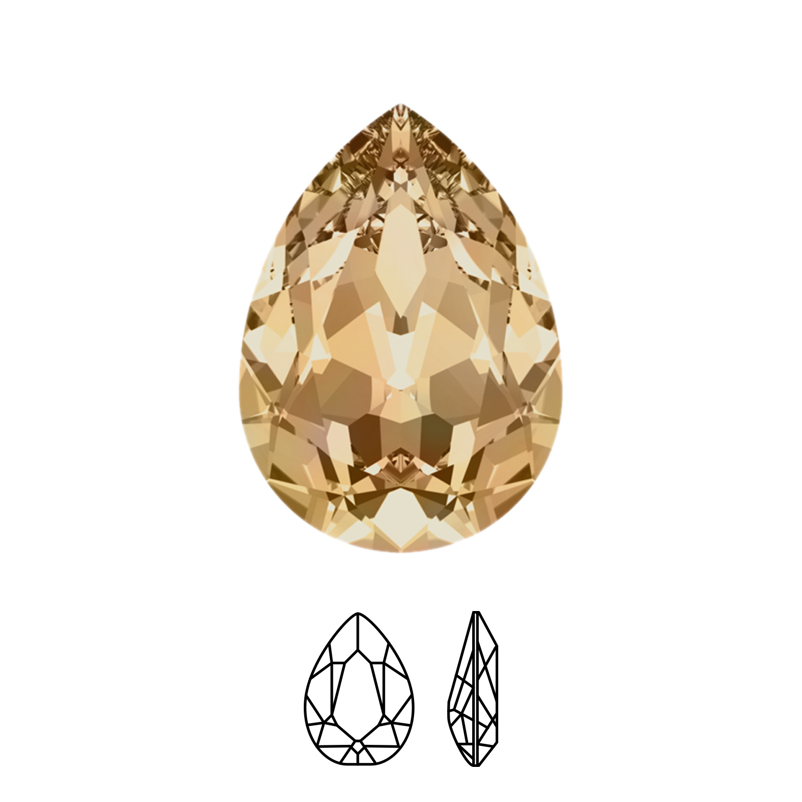 birne (4320) crystal golden shadow 18x13mm | 1st