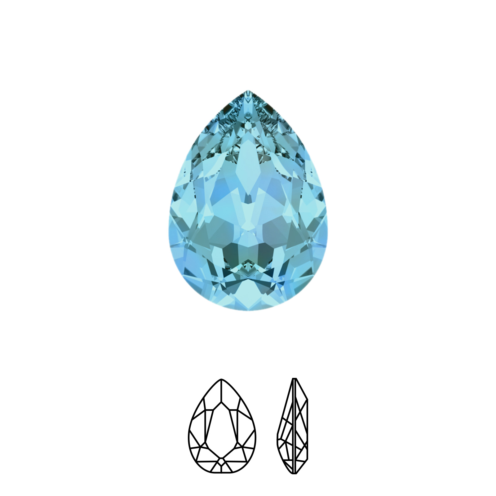 birne (4320) aquamarine 14x10mm | 1st