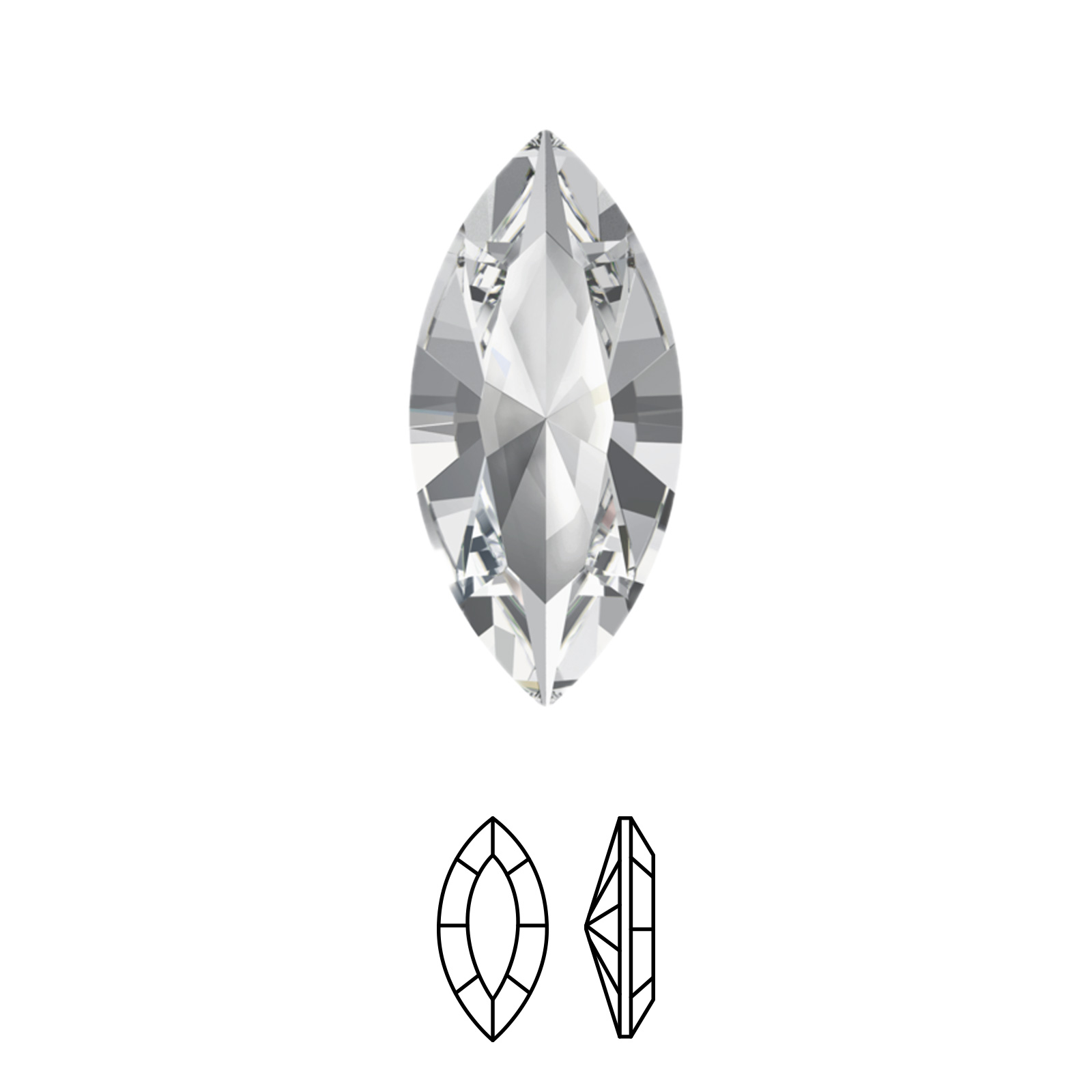 navette fancy stone (4228) crystal 10x5mm | 2pc