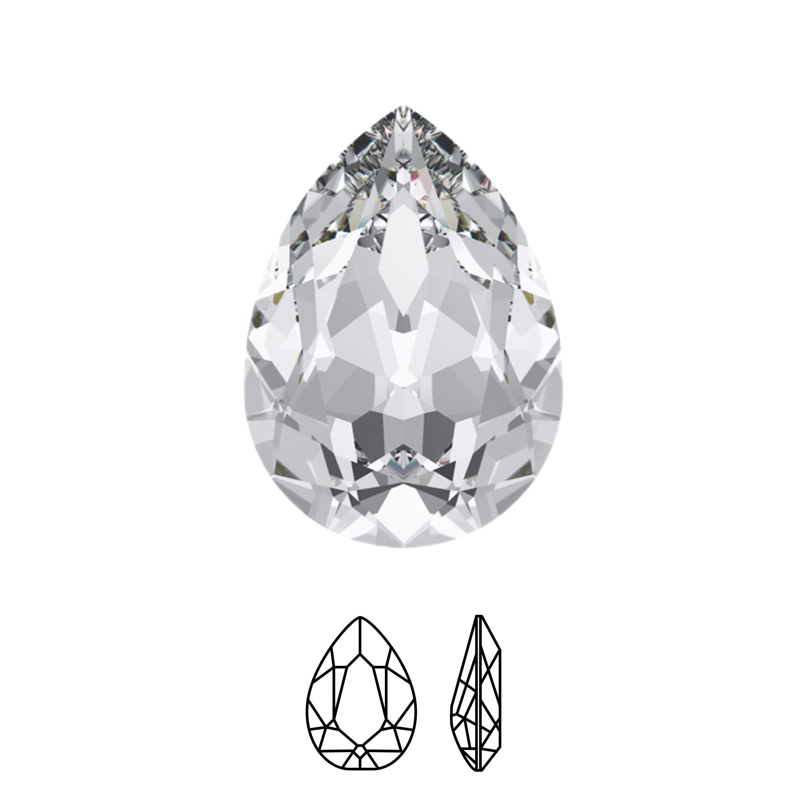 pear fancy stone (4320) crystal 18x13mm | 1pc