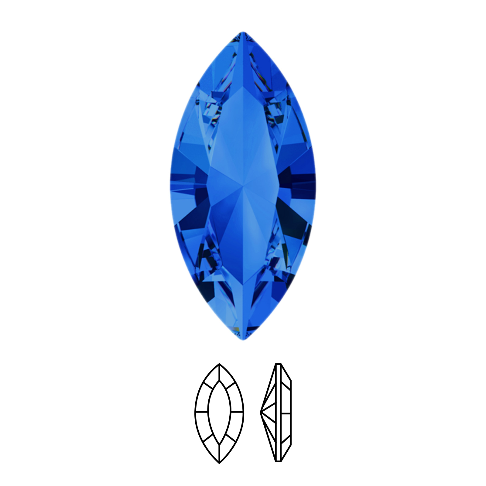 schiffchen (4228) sapphire 15x7mm | 1st