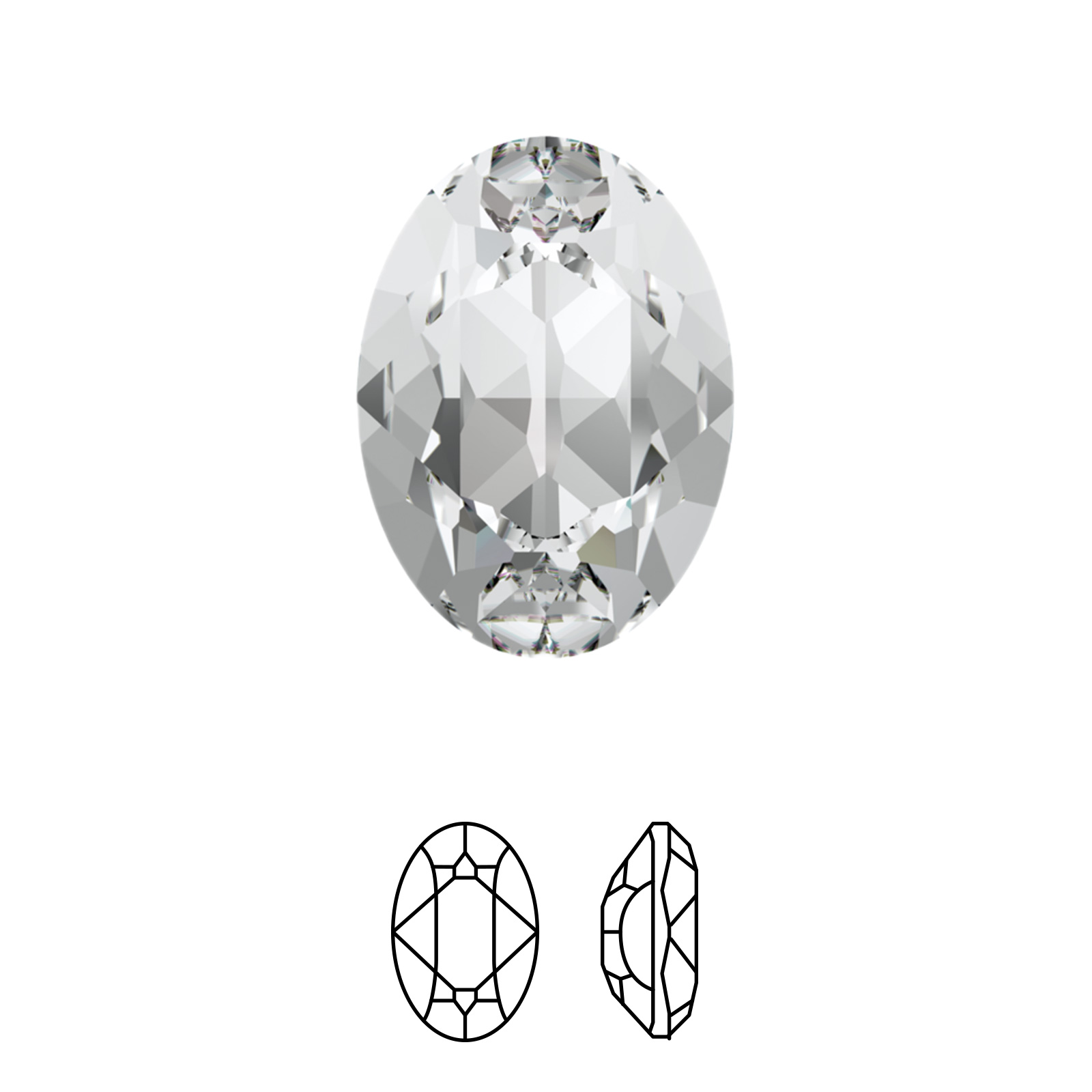 oval fancy stone (4120) crystal 18x13mm | 1pc