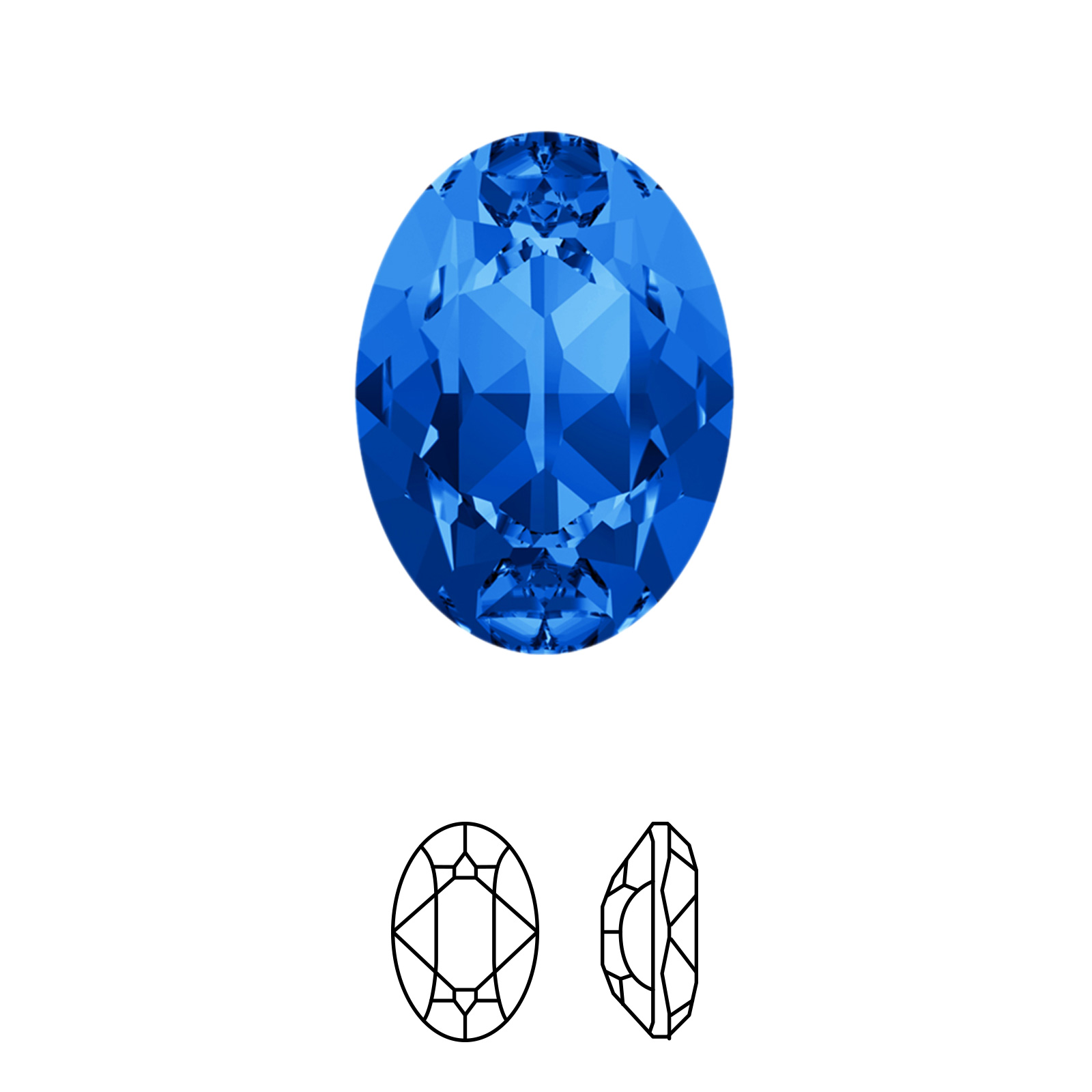oval fancy stone (4120) sapphire 18x13mm | 1pc