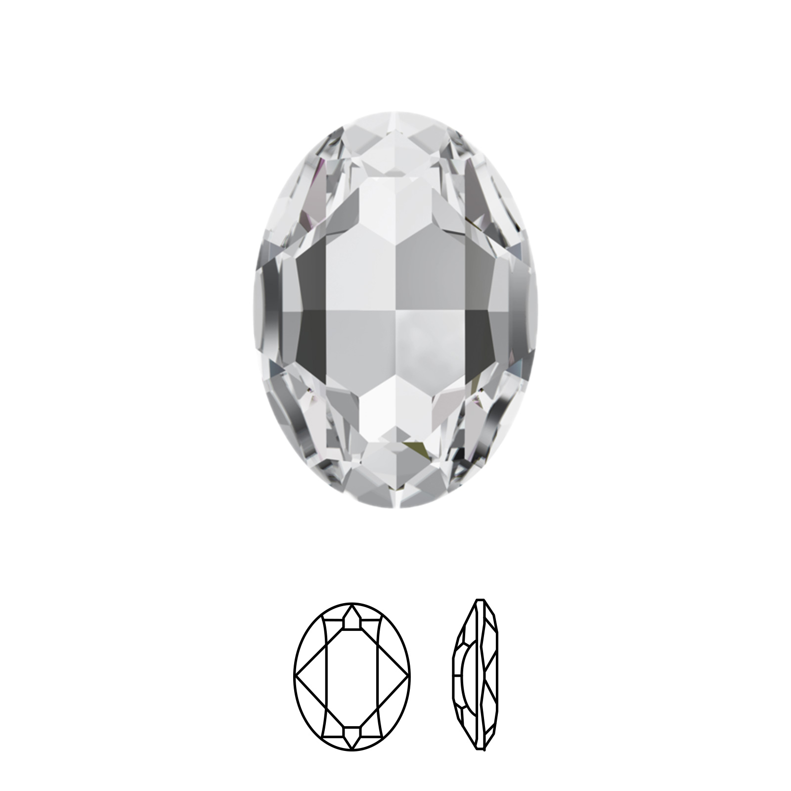 oval fancy stone (4127) crystal 30x22mm | 1pc