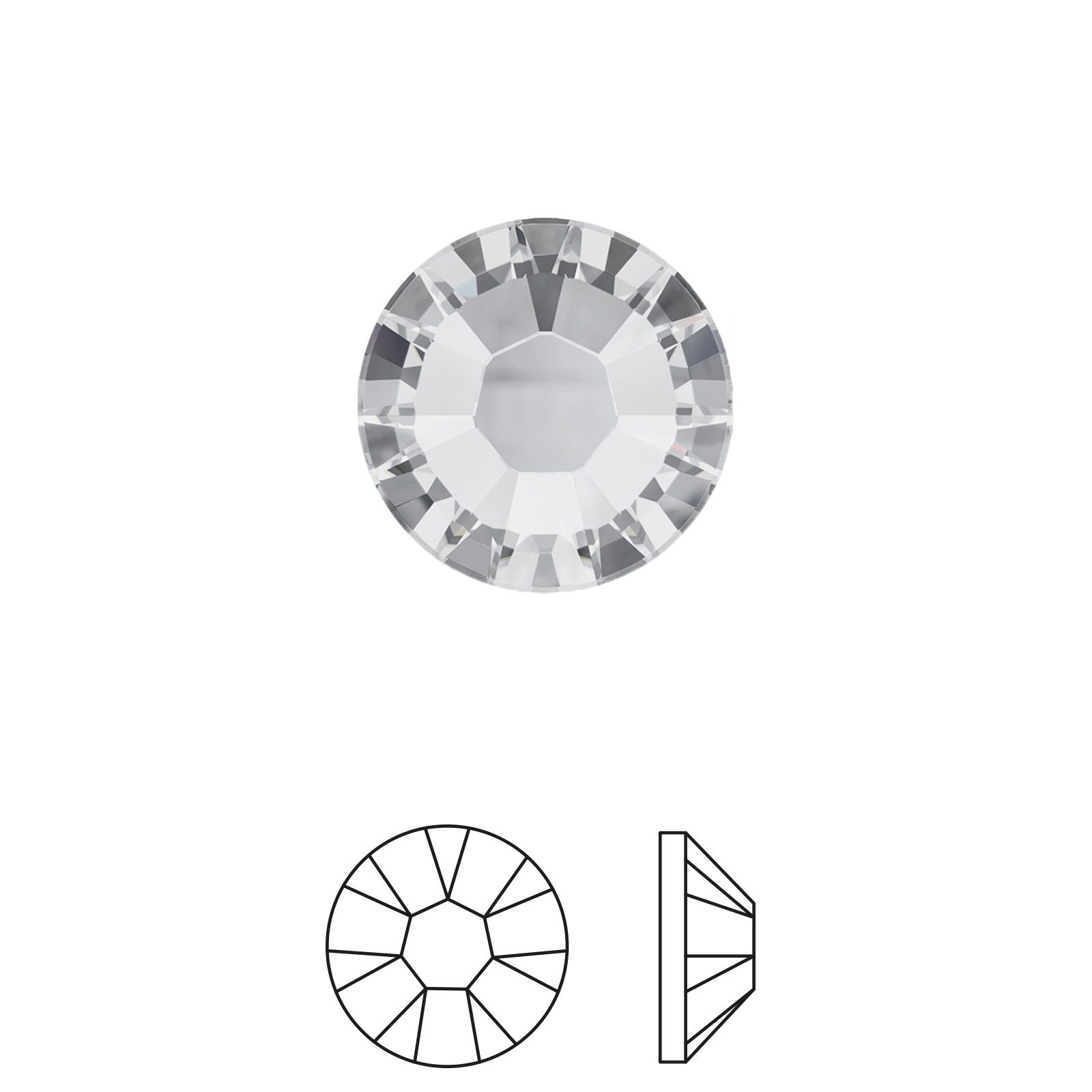 xilion rose hotfix (2038) crystal ss6 (1,90-2,10mm) | 60st