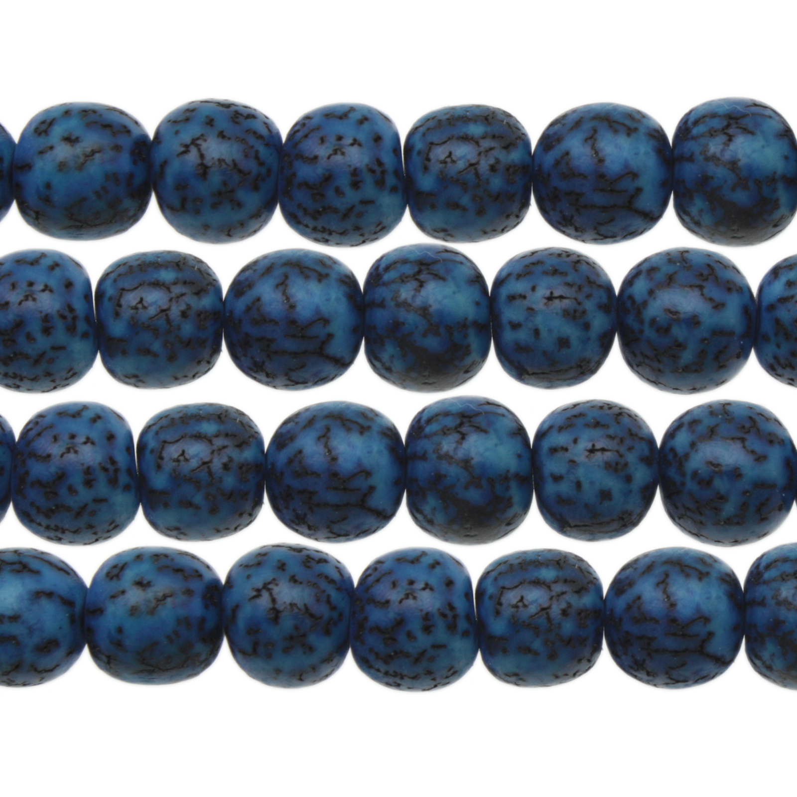 dyed salwag seeds - blue - 10mm | 16-inch strand