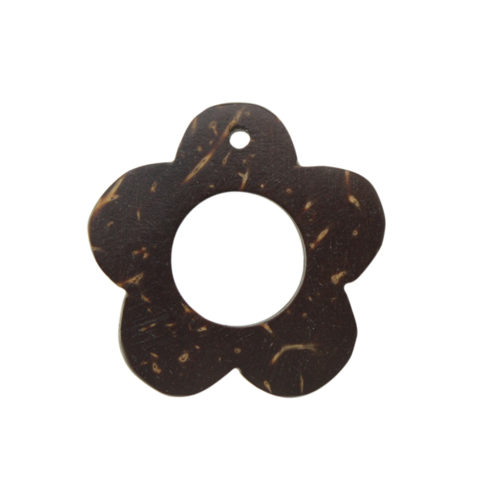 coconut wood flower donut 30mm | 5pc