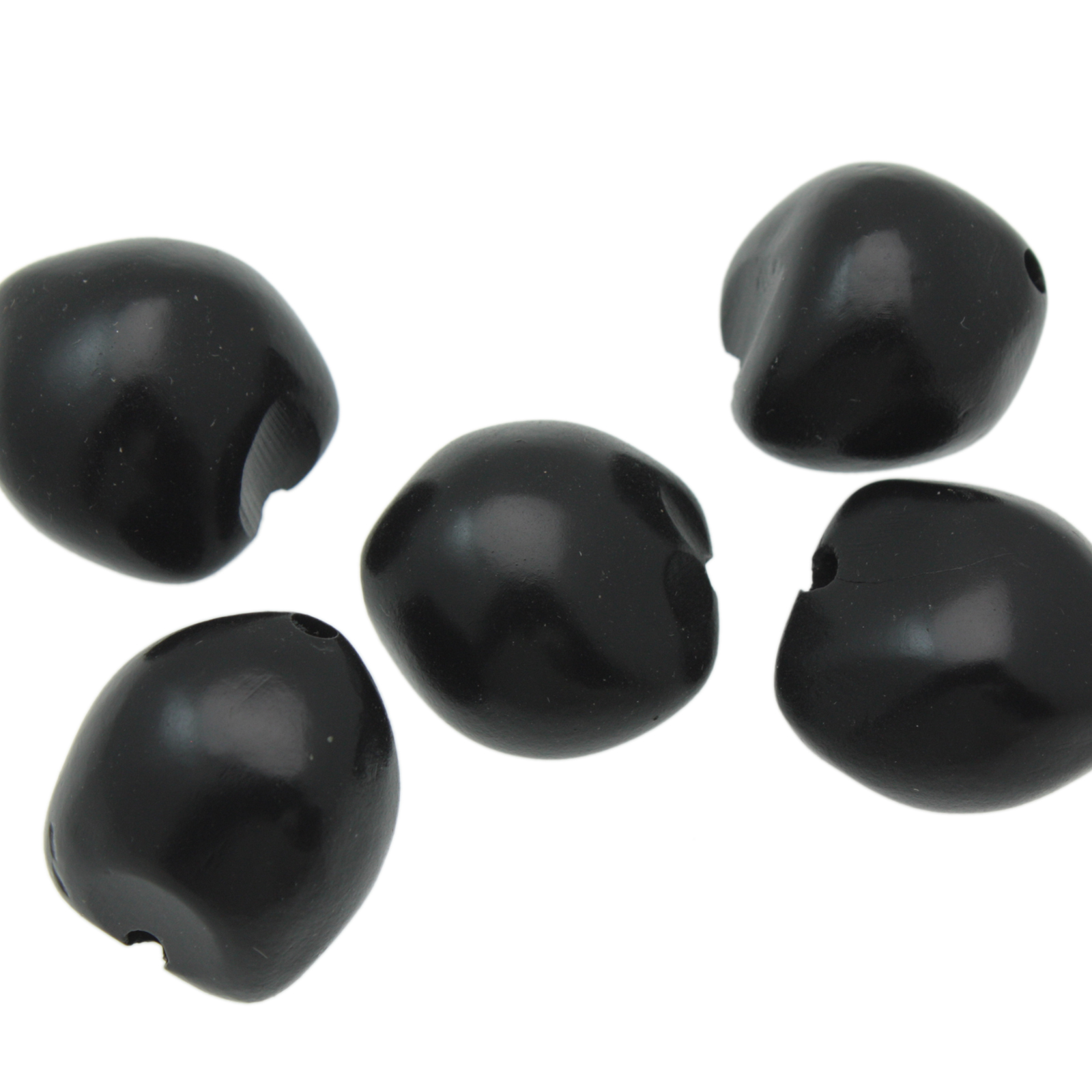 dyed kukuy nuts - black - 25mm | 4pc