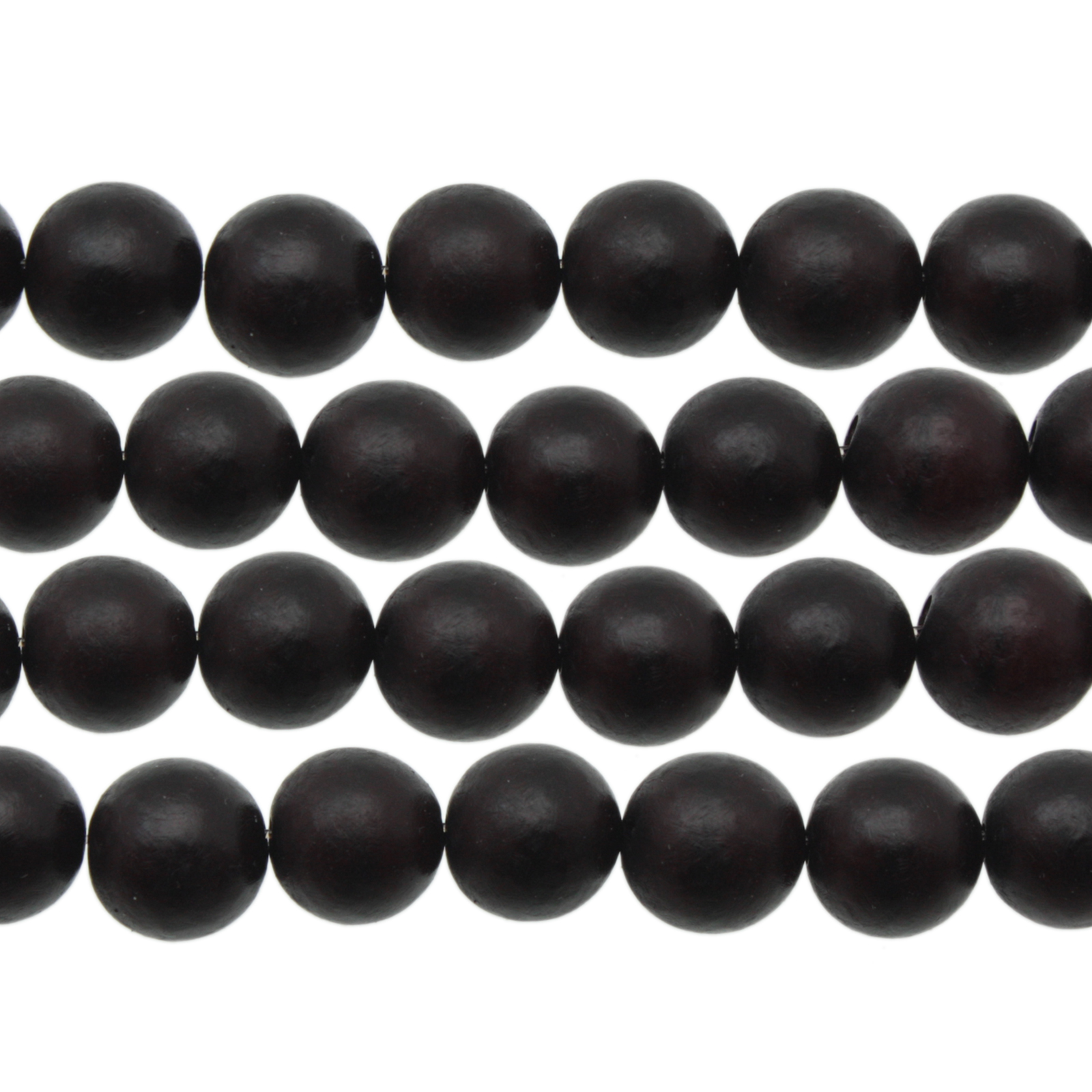 dyed buri seeds - brown - 10mm | 16-inch strand