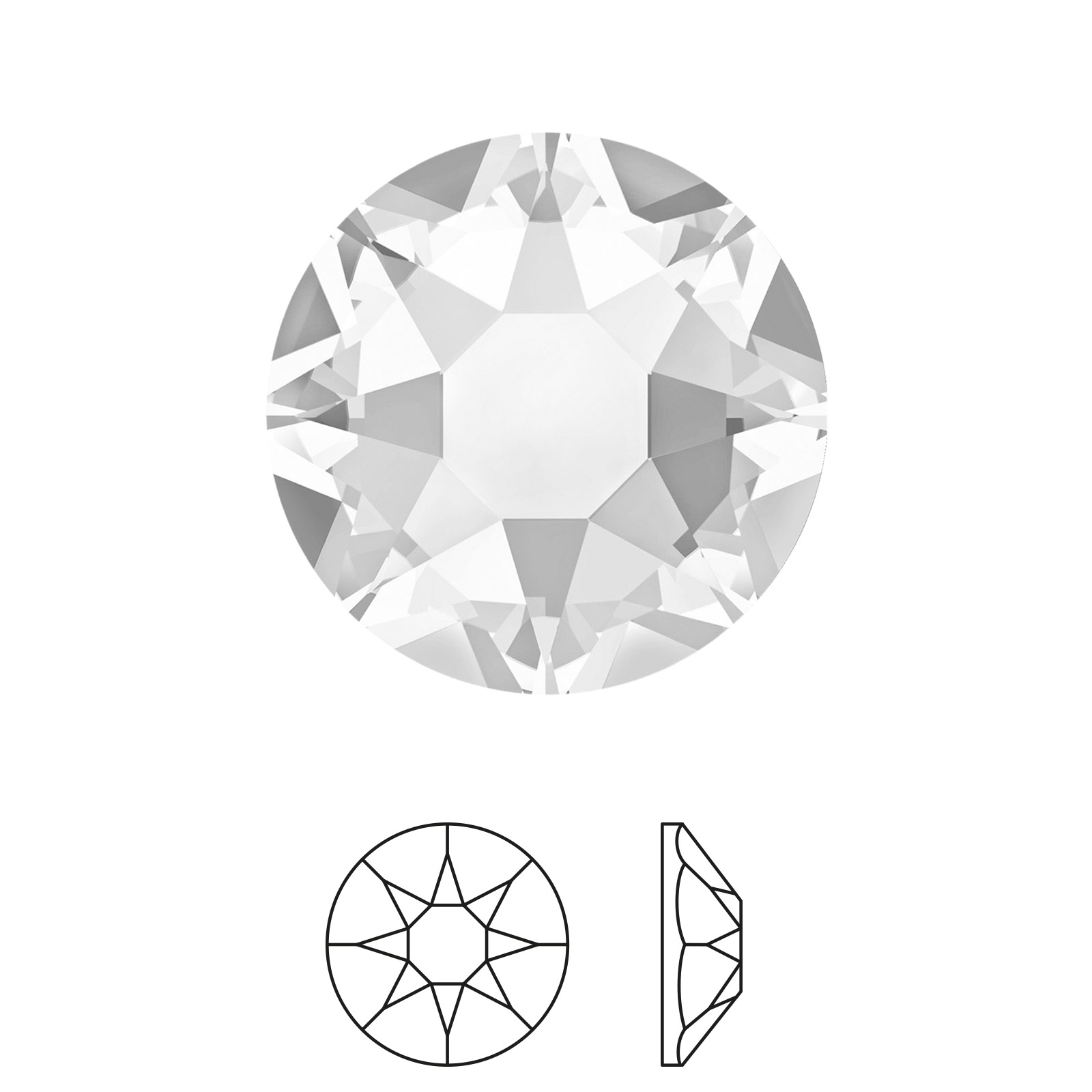 xilion rose hotfix (2078) crystal ss16 (3,80-4,00mm) | 36st