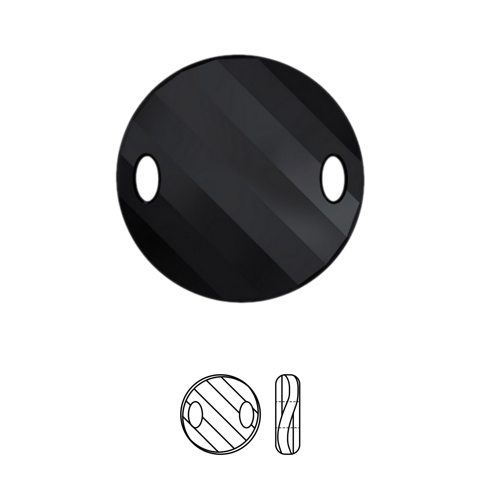 twist sew-on (3221) jet 18mm | 1st