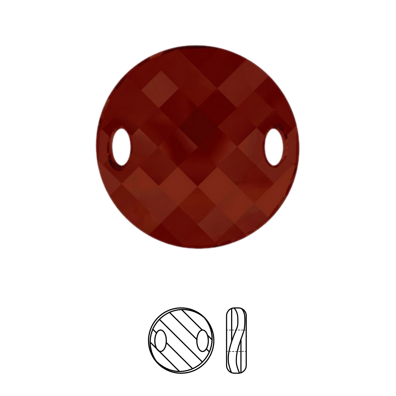 twist sew-on (3221) crystal red magma 18mm | 1pc