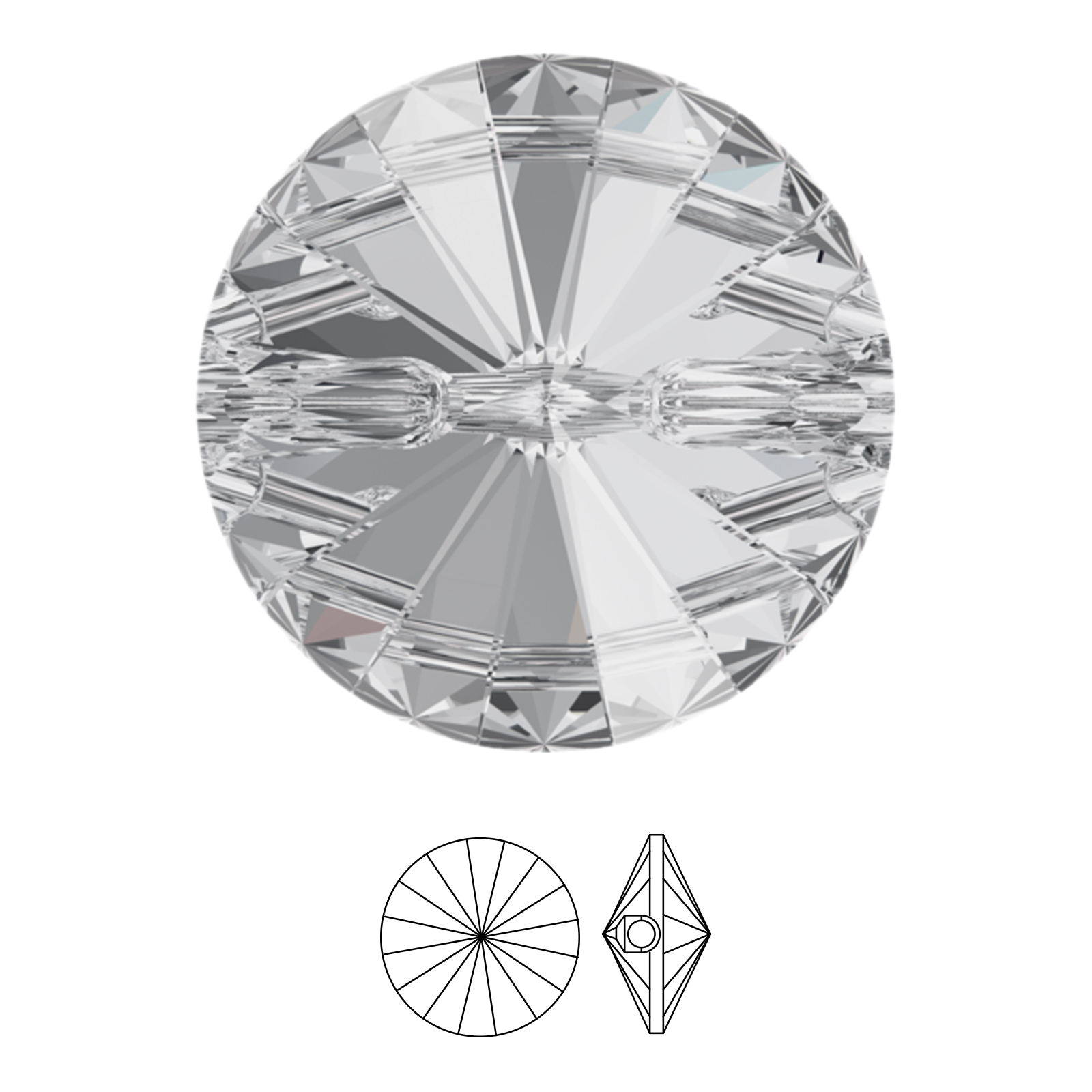rivoli button (3015) crystal 27mm | 1pc