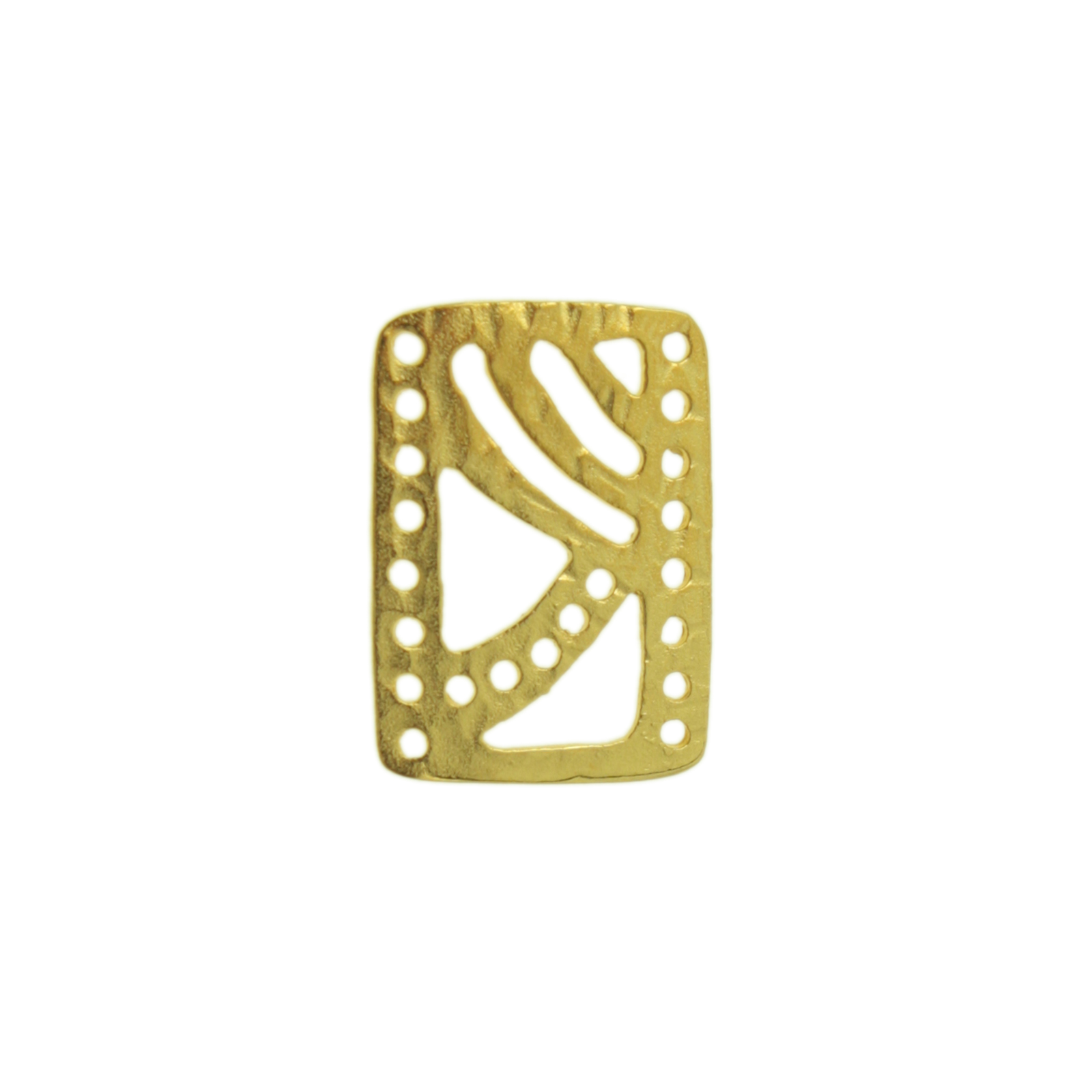 gold plated rectangle 8 strand link 20x15mm | 1pc
