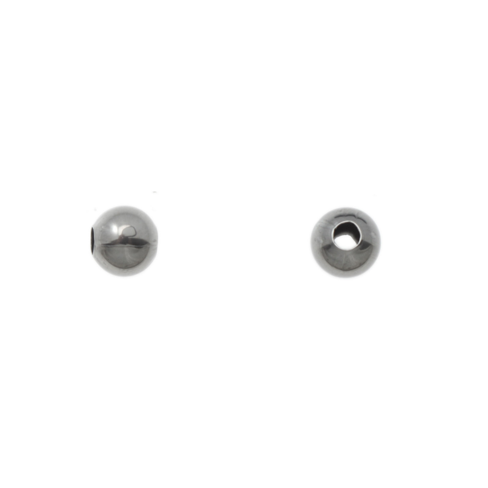 stainless steel spacer round bead 6mm - hole 2,5mm | 20pc