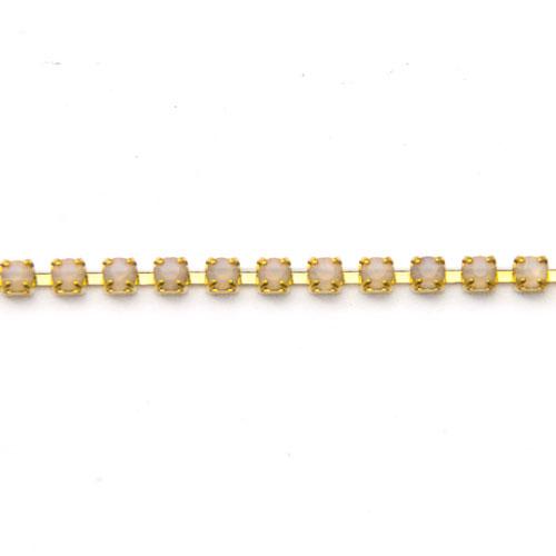 white opal preciosa strass chain pp14 (2mm) | 20cm