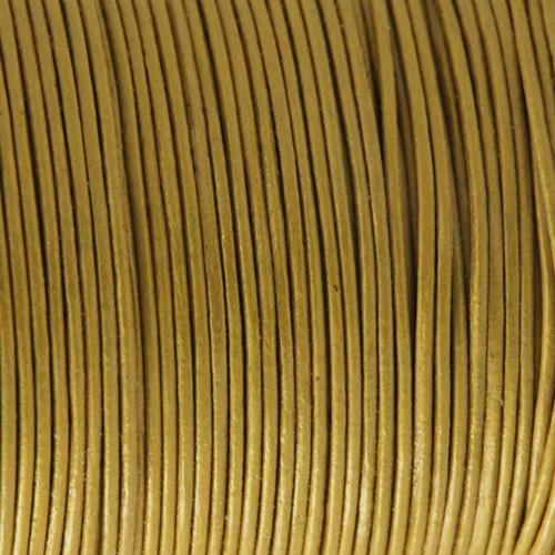metallic gold leather cord - diameter 1mm | 4mt
