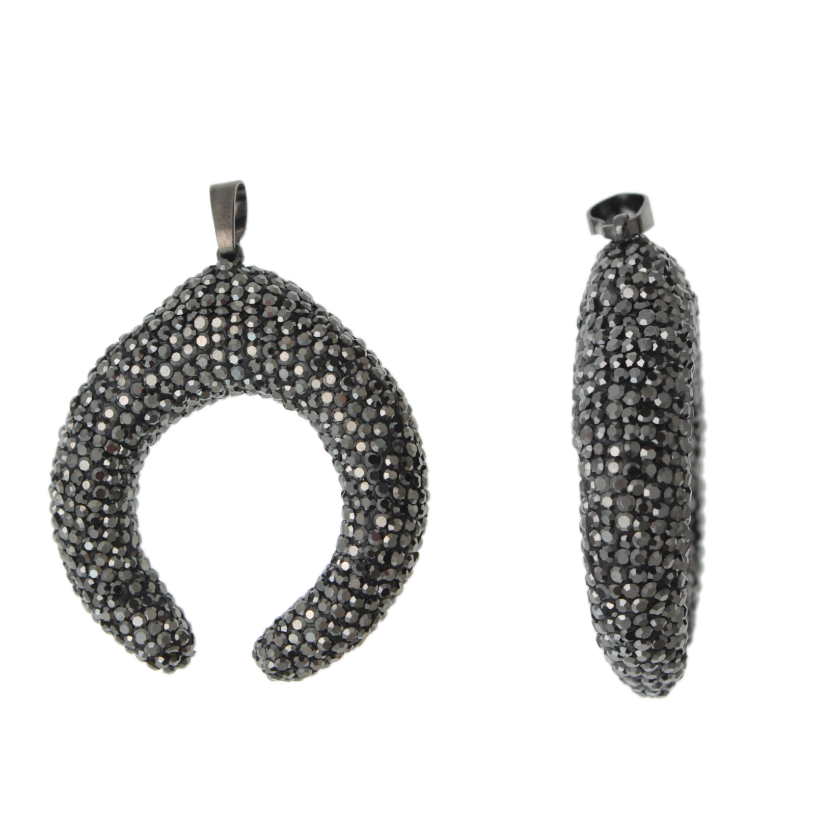 marcasite strass anhänger - horn 38mm | 1st