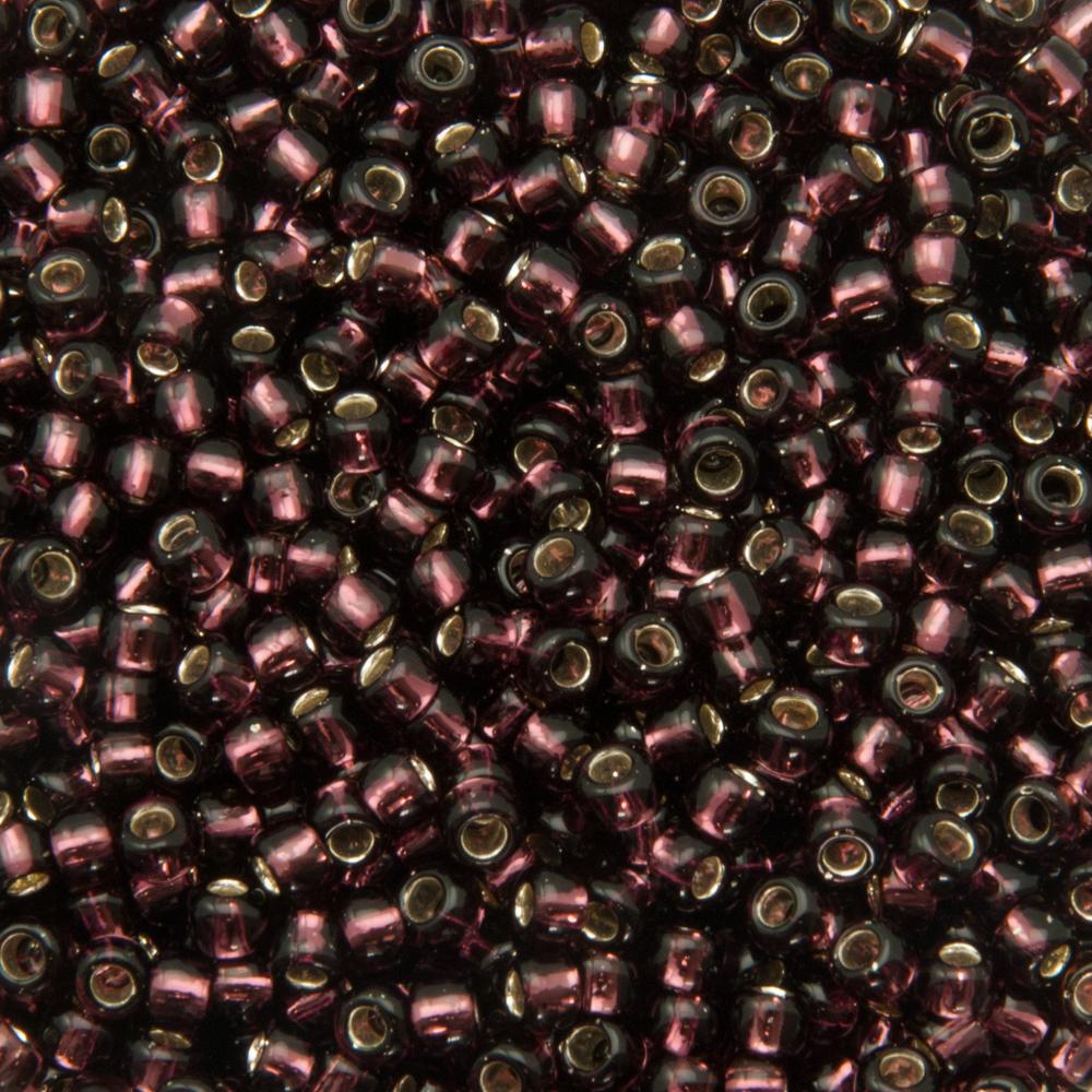 rocaille toho seed beads 8/0 silver-lined amethyst (26c) | 10gr